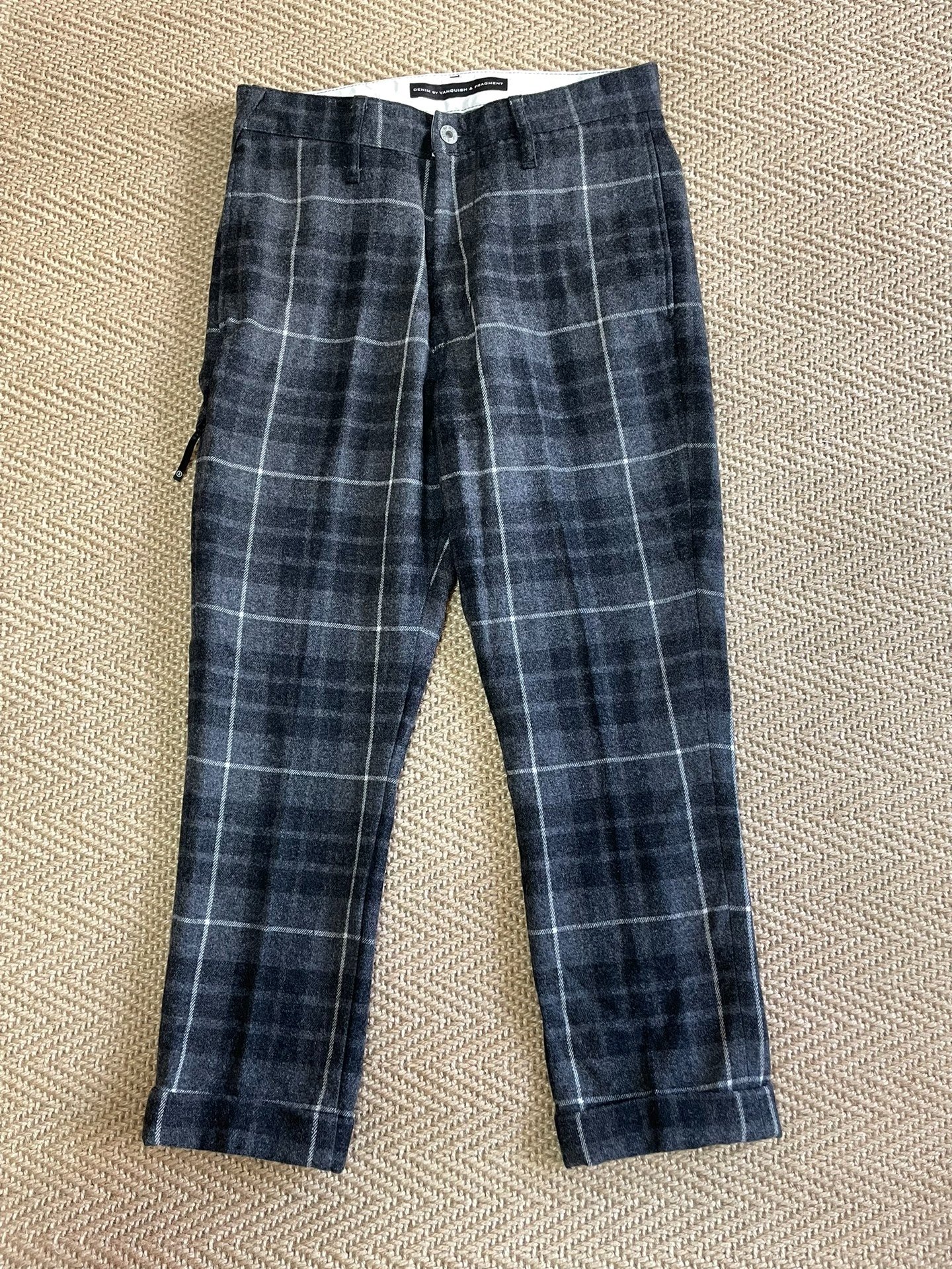 Vanquish Fragment Wool Plaid Casual Pants