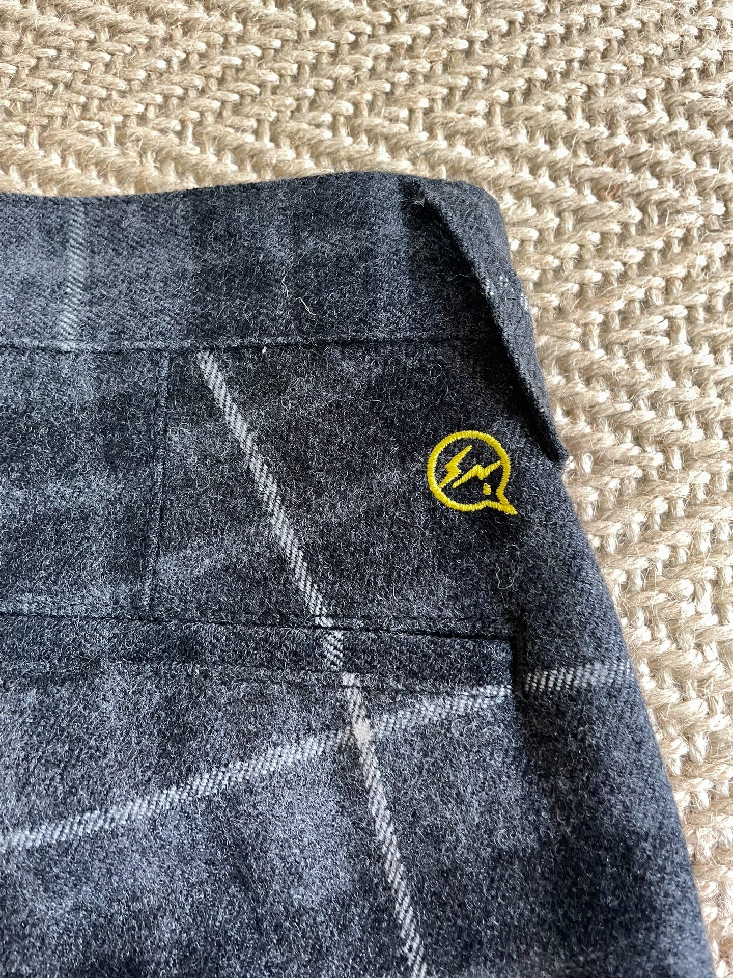 Vanquish Fragment Wool Plaid Casual Pants — back