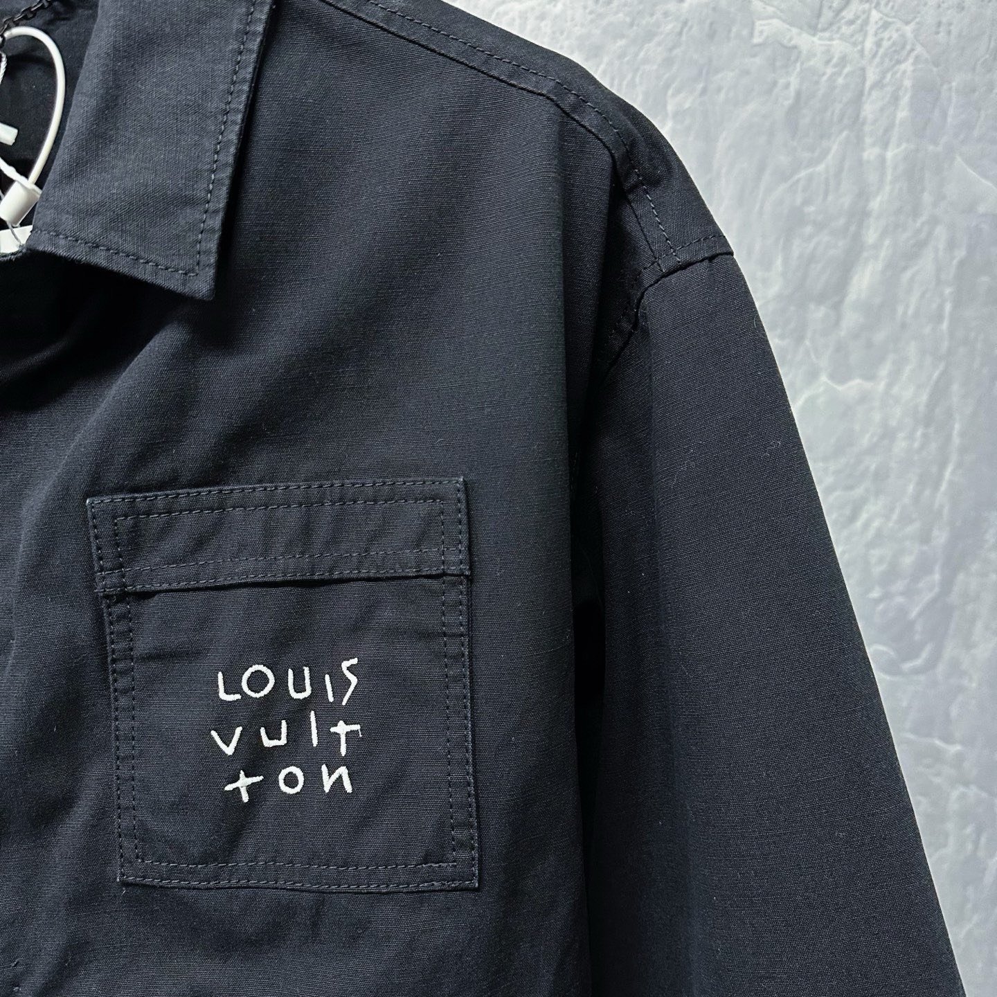Louis Vuitton Airplane Embroidery Denim Jacket — detail