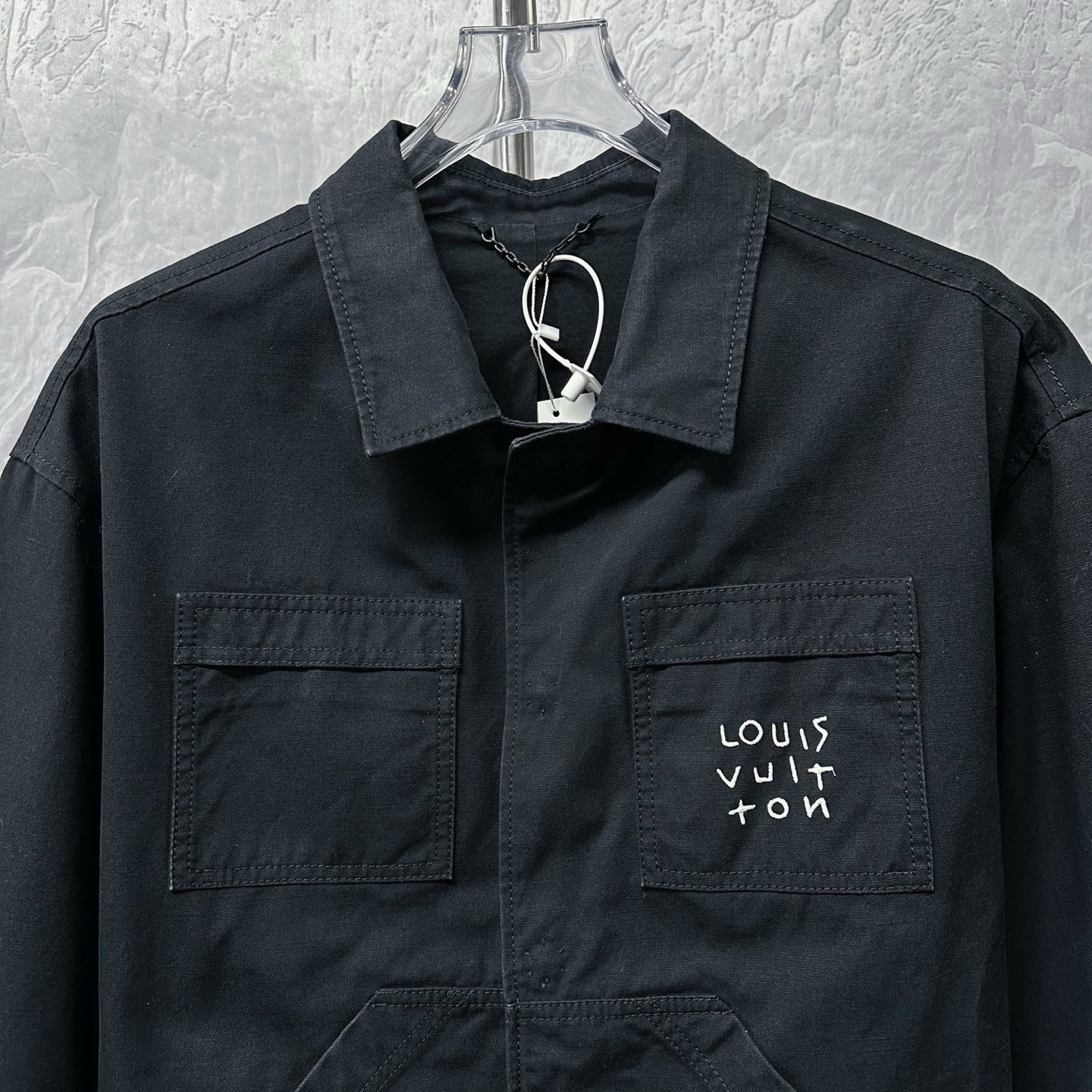 Louis Vuitton Airplane Embroidery Denim Jacket — front