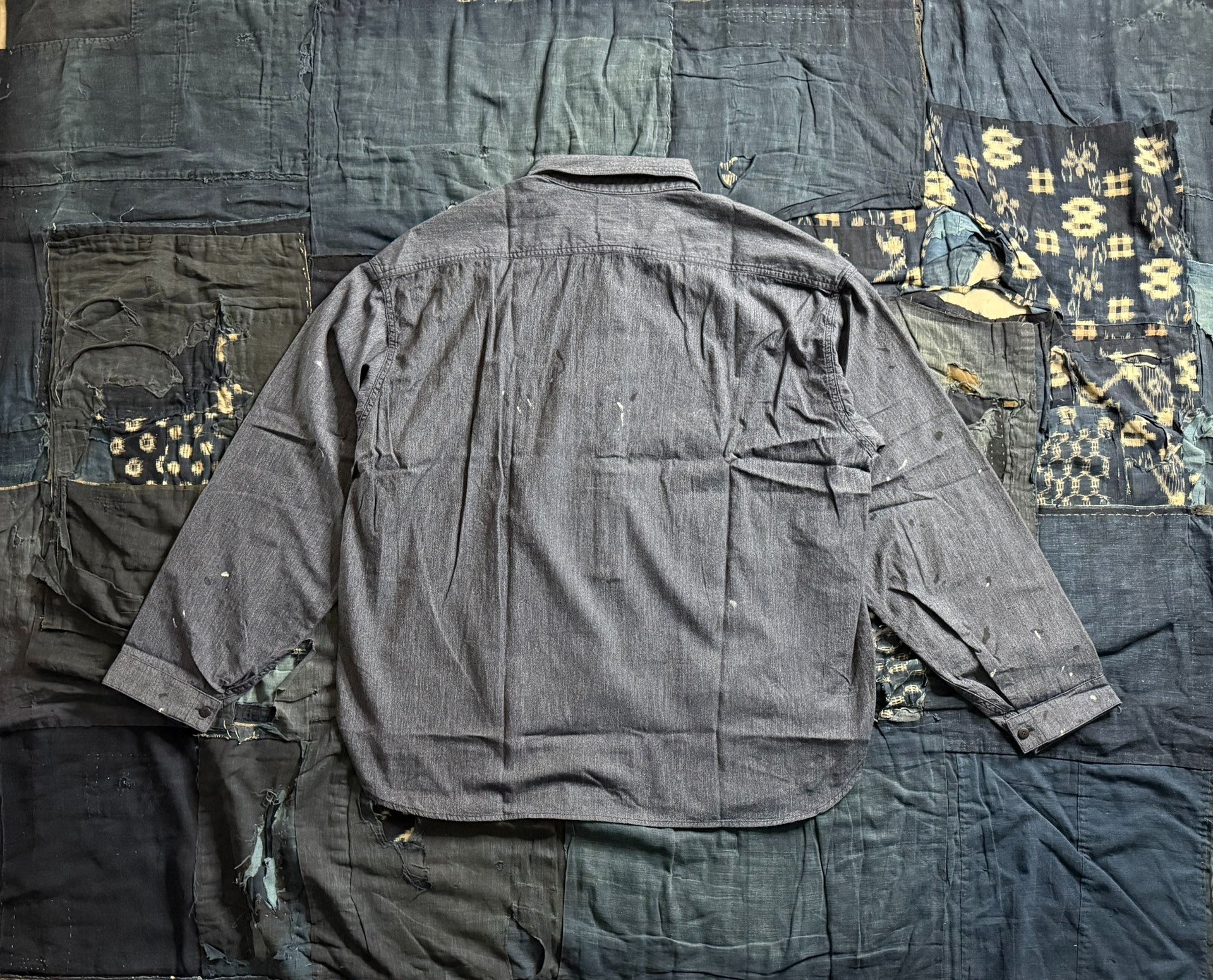 VISVIM 1910 P.O. Chambray L/S Pullover — front
