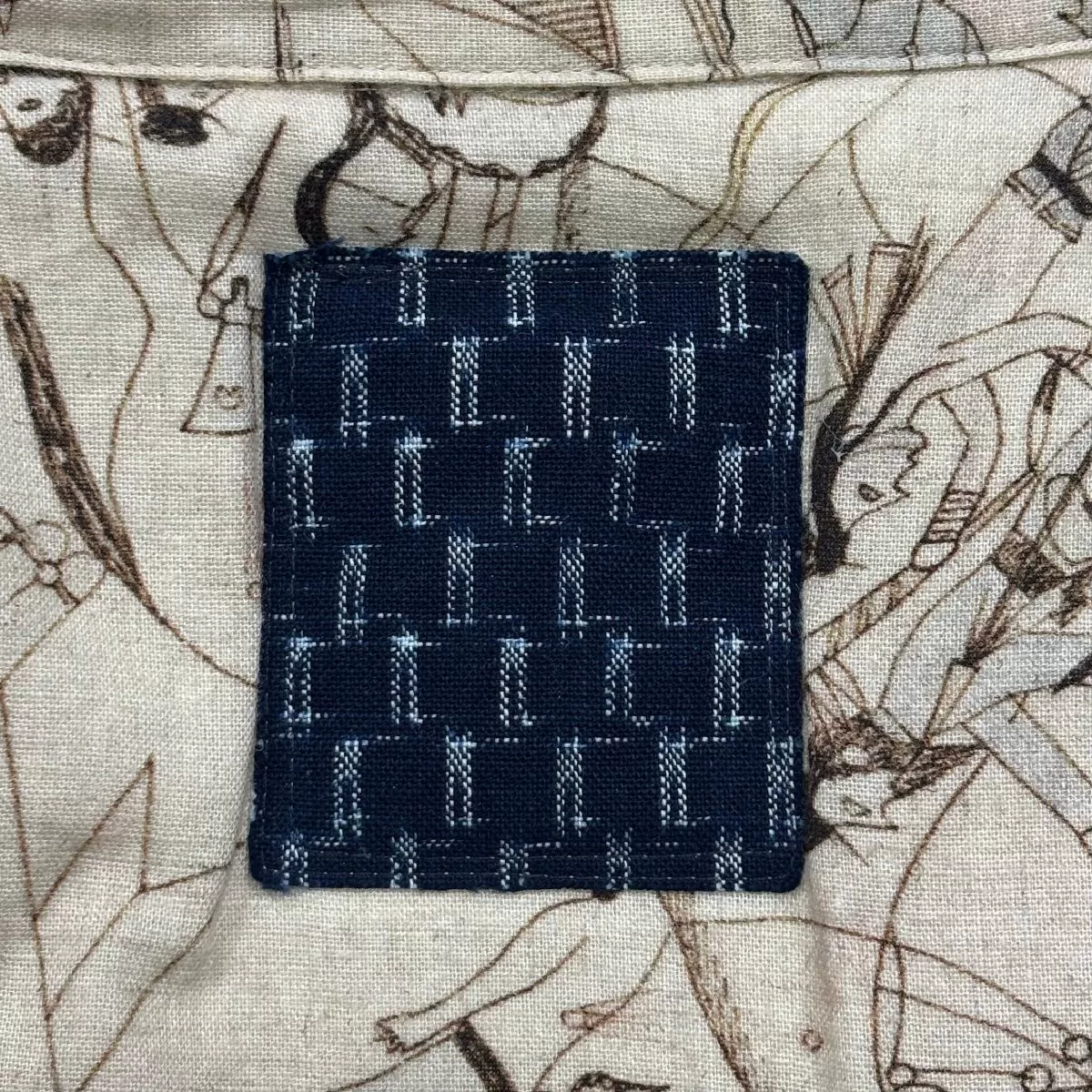 visvim ICT KERCHIEF DOWN JKT BEIGE — label