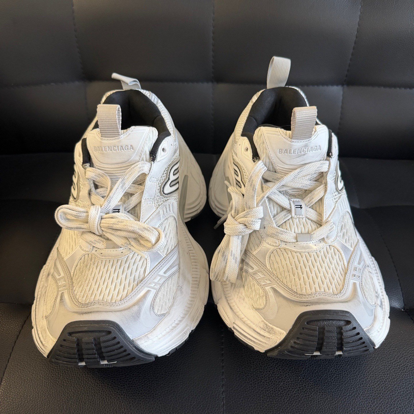 Balenciaga 10XL Gray Low-Top Dad Shoes — front