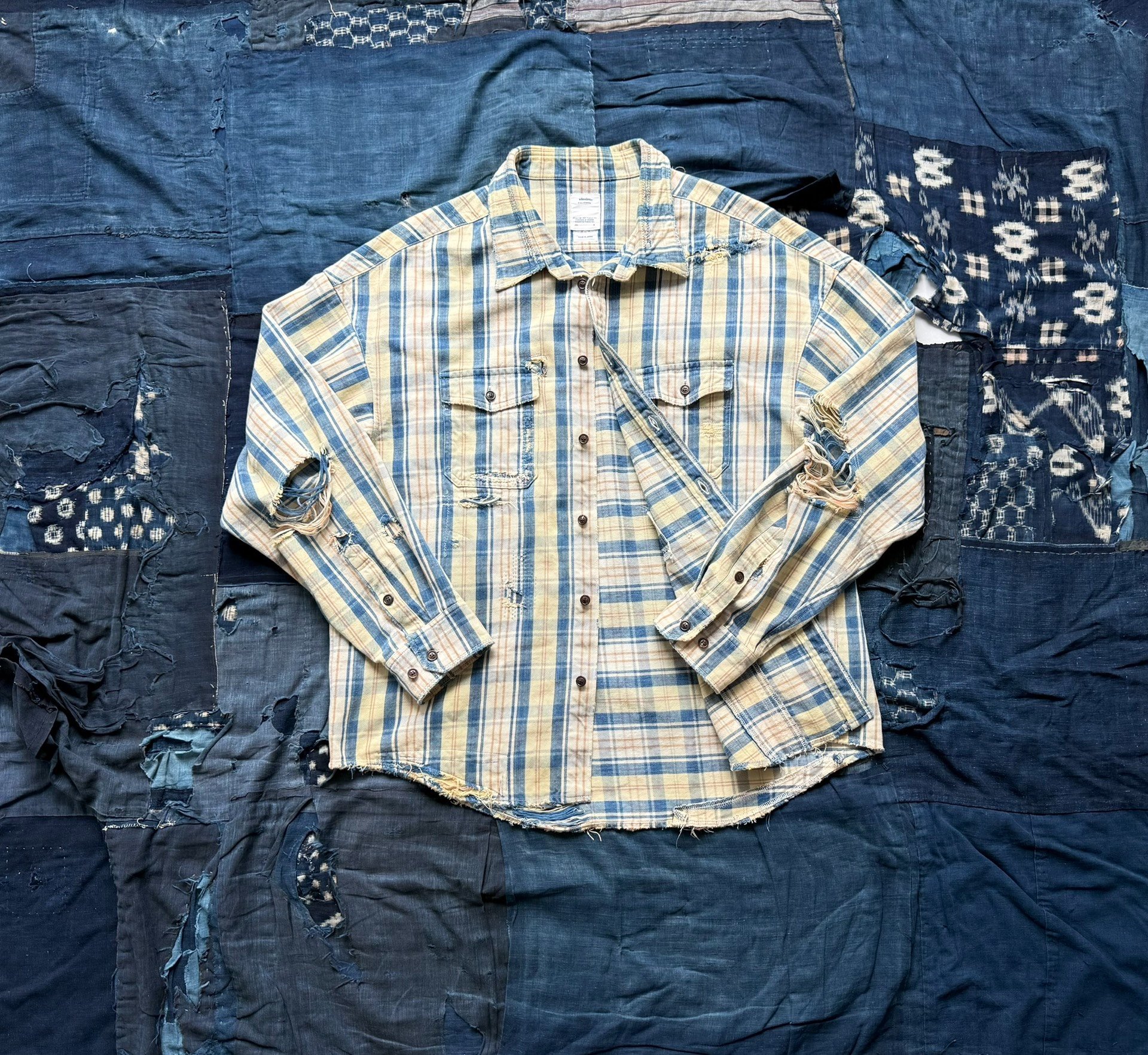 VISVIM 22SS Pioneer Check L/S Crash Shirt — front