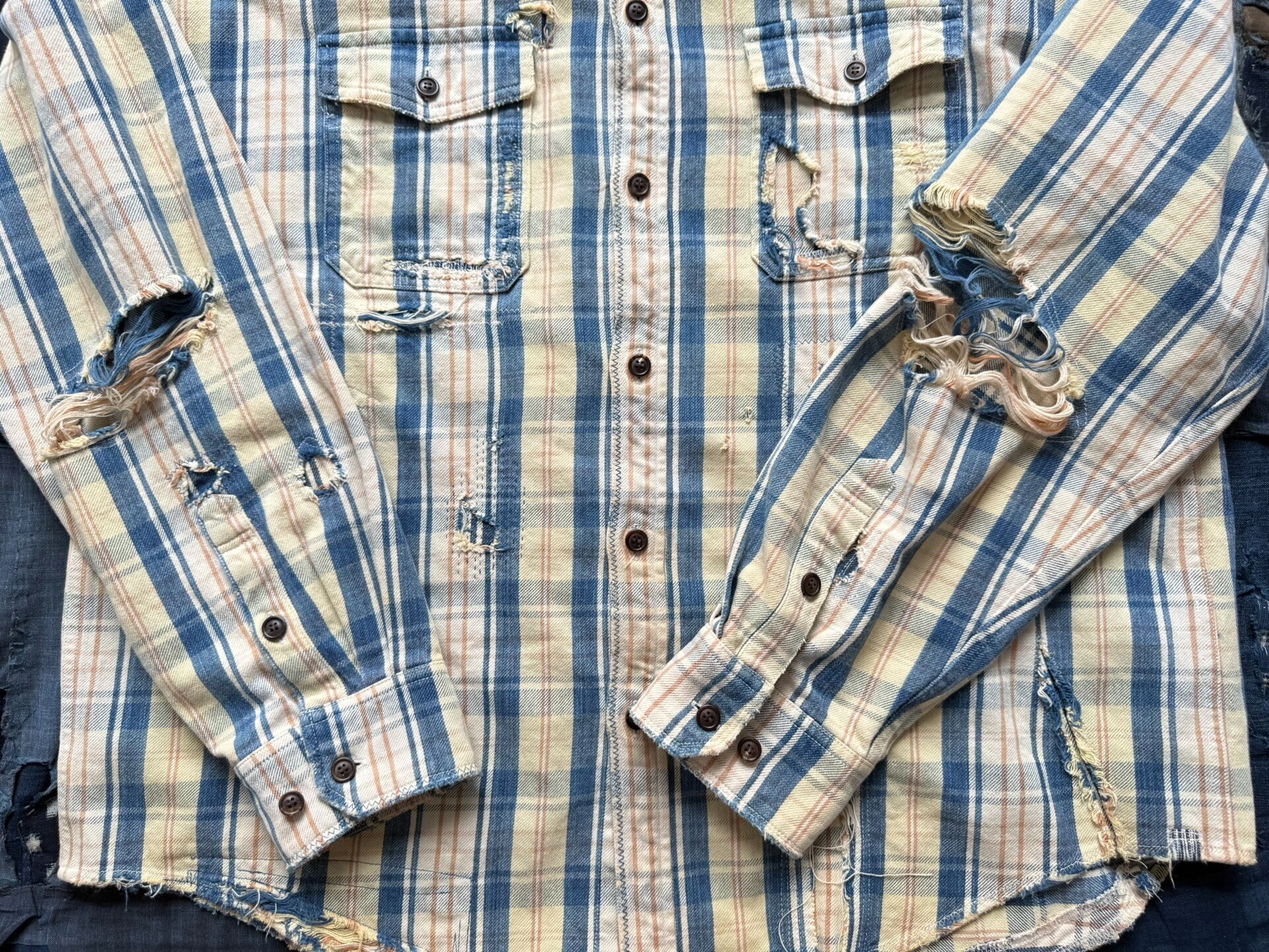 VISVIM 22SS Pioneer Check L/S Crash Shirt — label