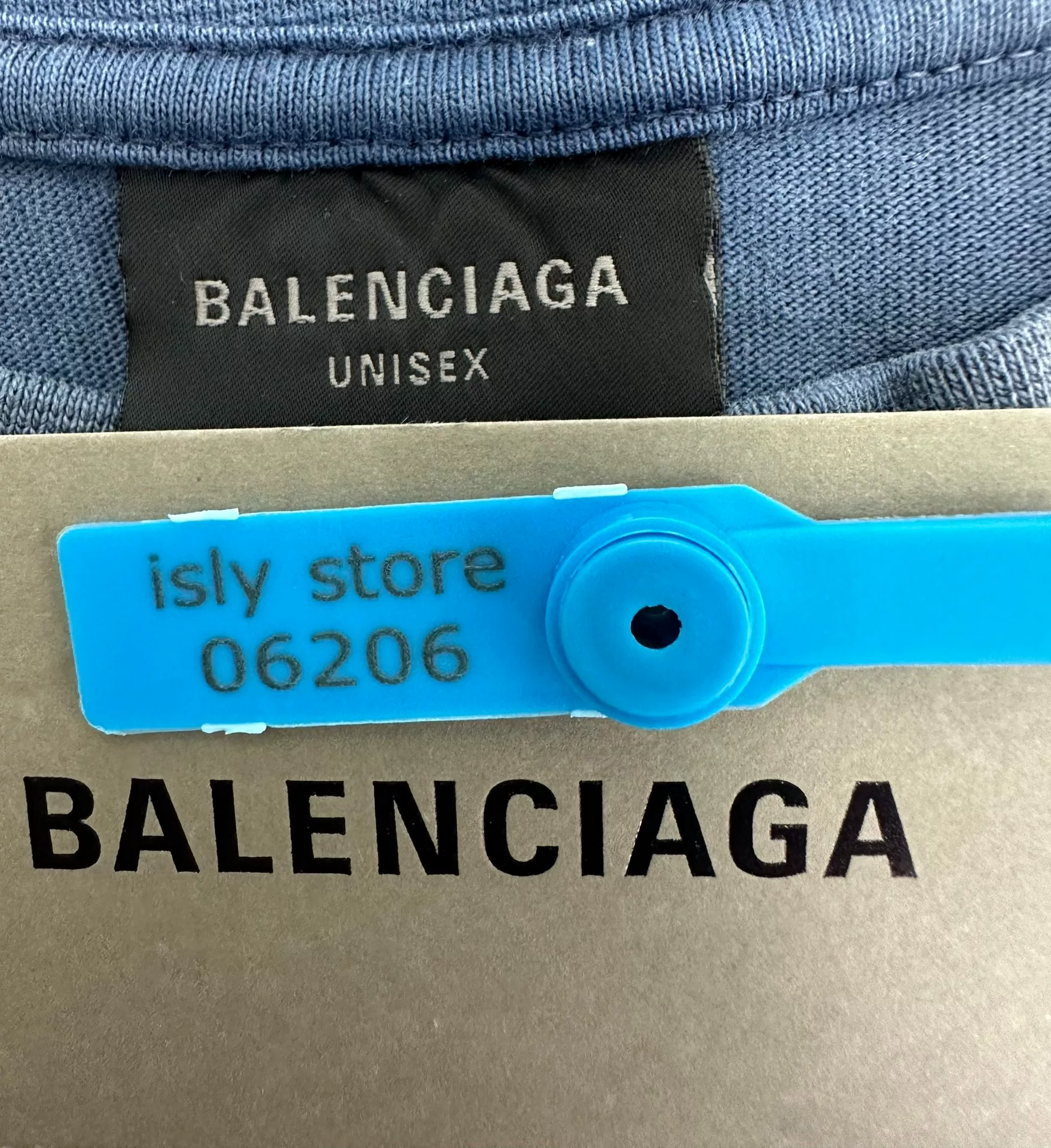 Balenciaga Letter Embroidered Crewneck T-Shirt — back