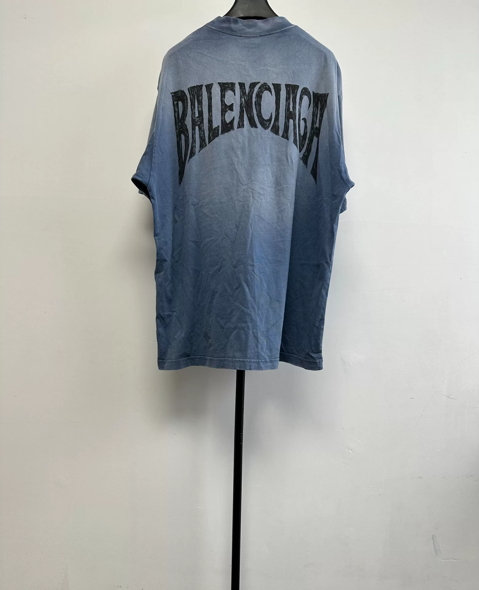 Balenciaga Letter Embroidered Crewneck T-Shirt