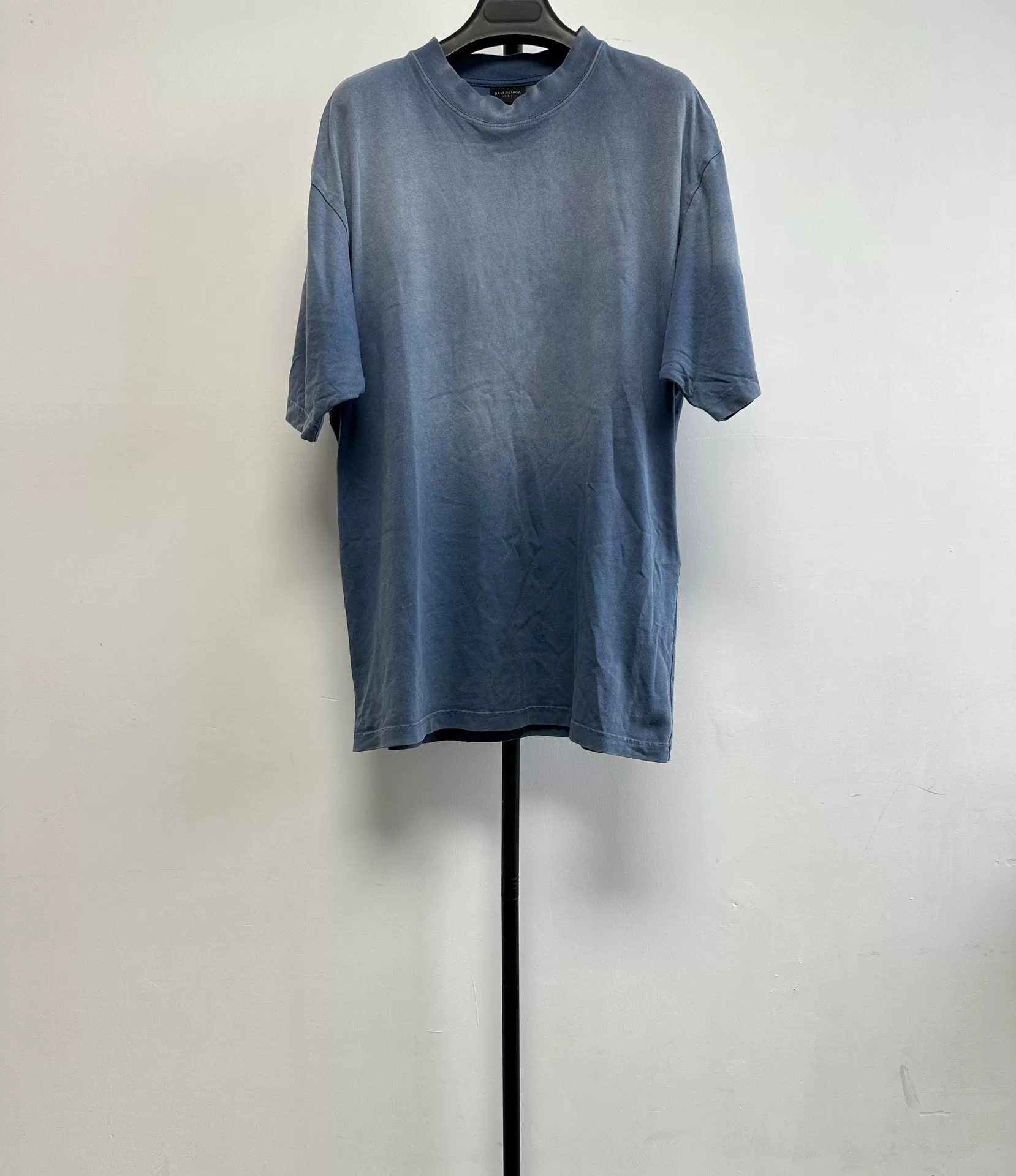 Balenciaga Letter Embroidered Crewneck T-Shirt — front
