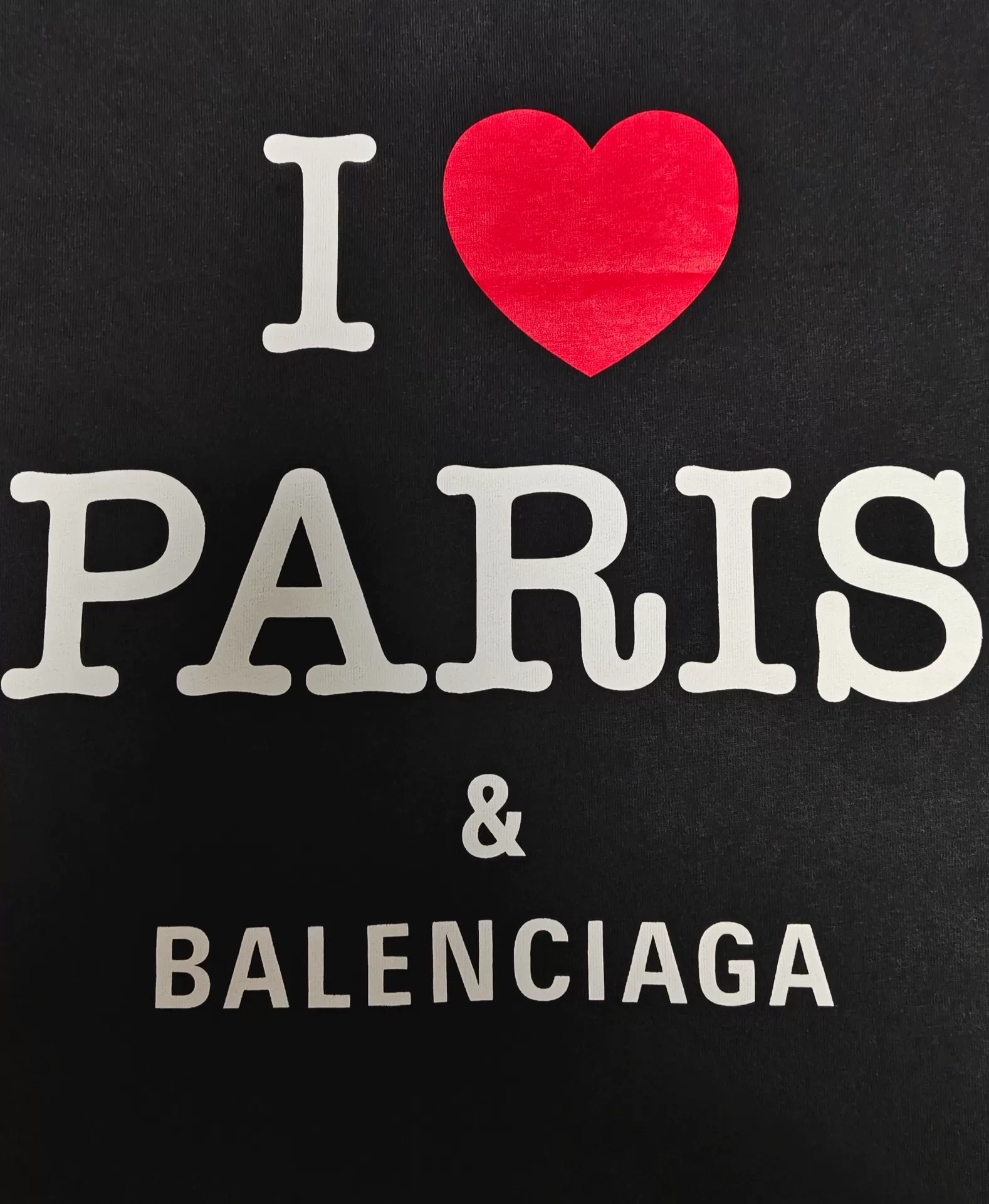 Balenciaga I ❤️ PARIS Short-Sleeve Tee — detail