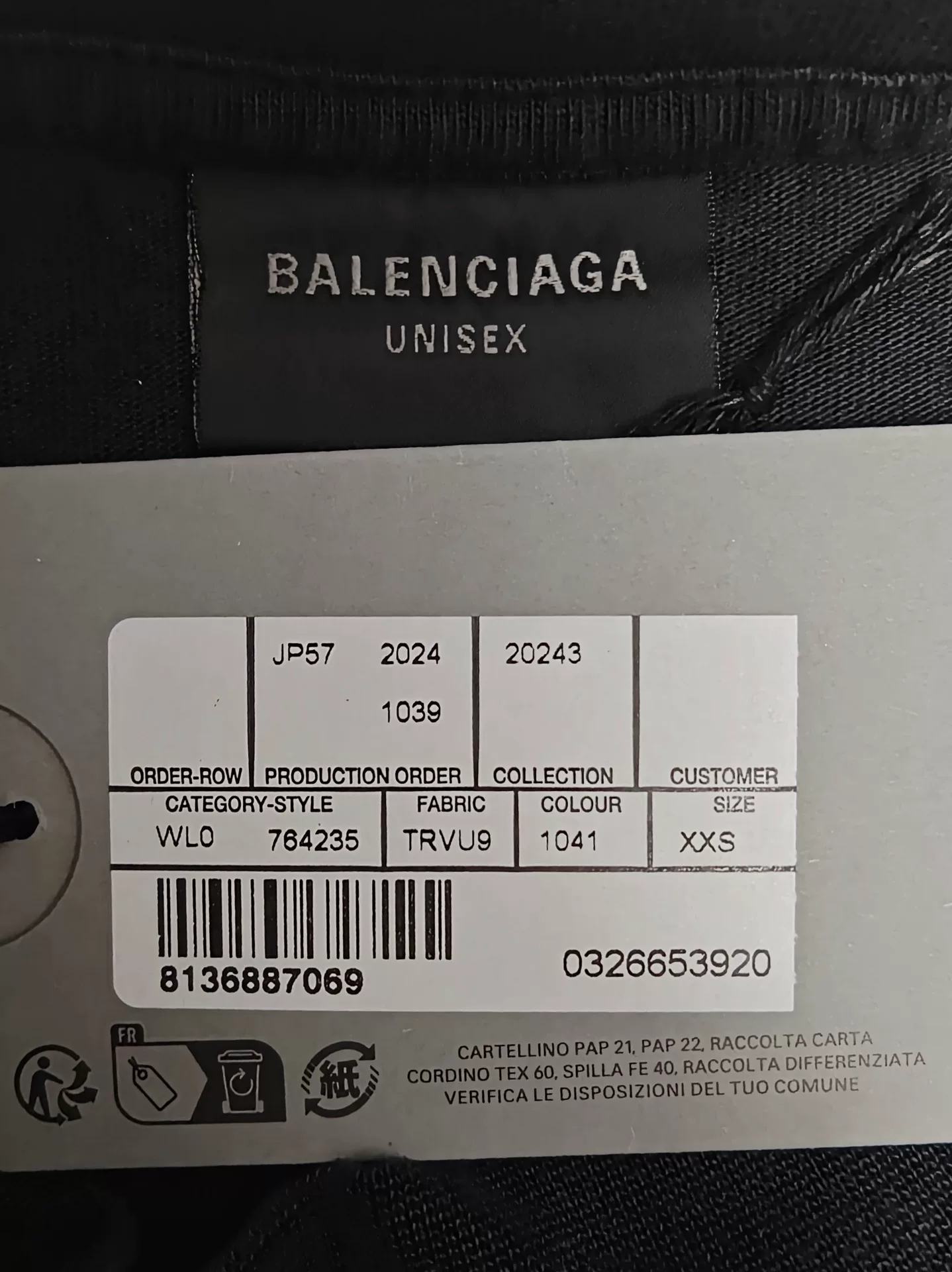 Balenciaga I ❤️ PARIS Short-Sleeve Tee — back
