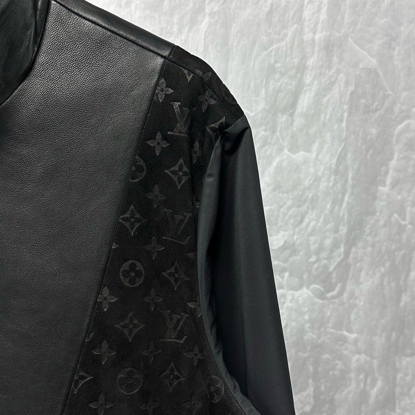 Louis Vuitton FW25 Patchwork Lambskin Jacket — detail