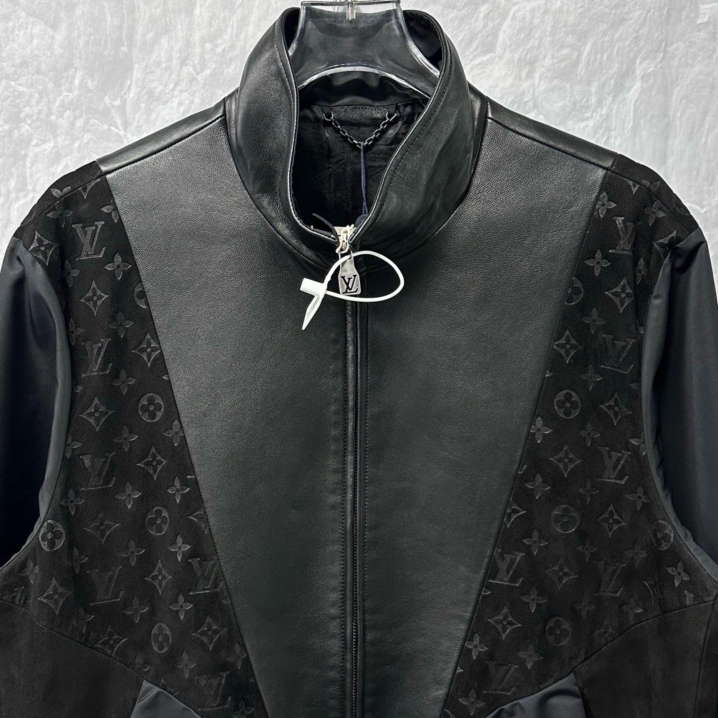 Louis Vuitton FW25 Patchwork Lambskin Jacket — front