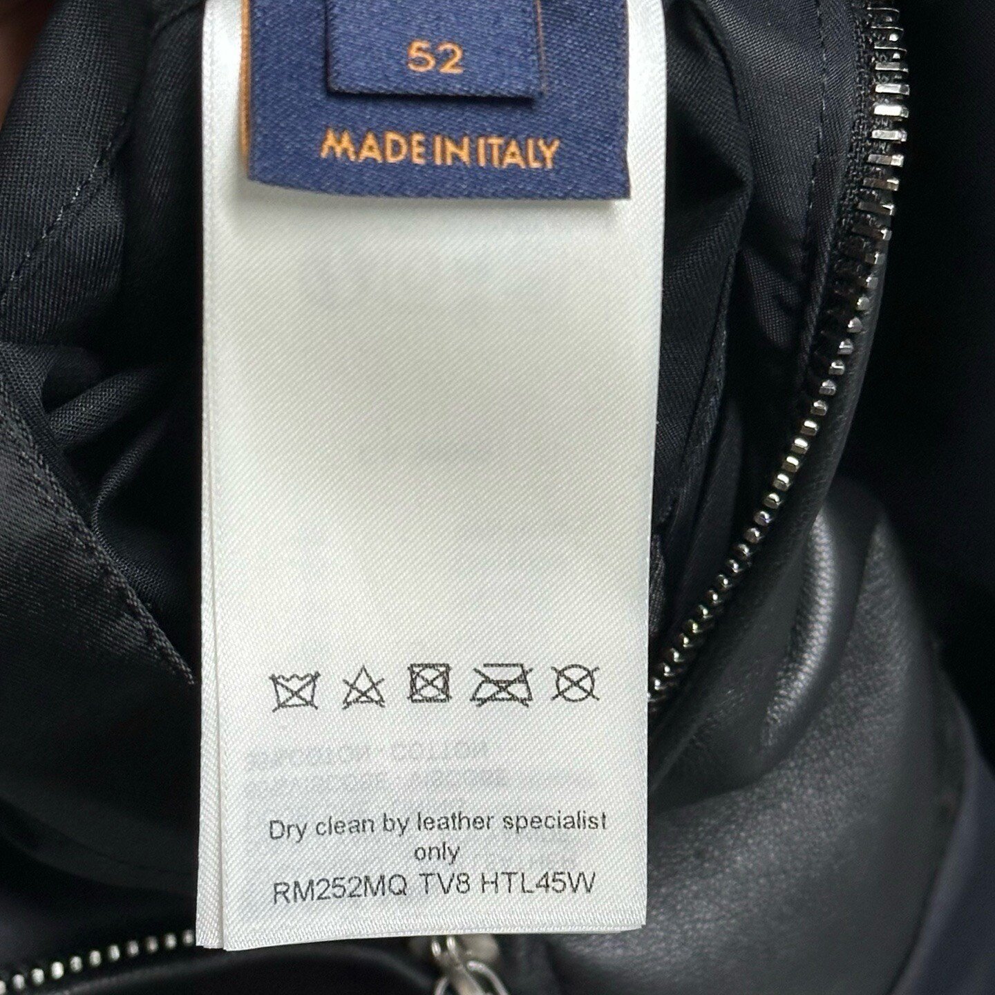 Louis Vuitton FW25 Patchwork Lambskin Jacket — label