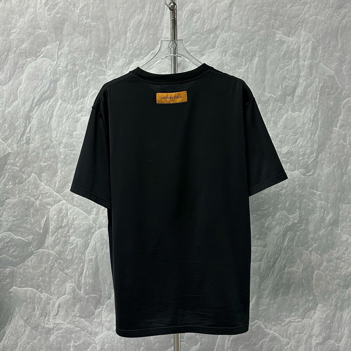 Louis Vuitton Black Embossed Short Sleeve XXL — back