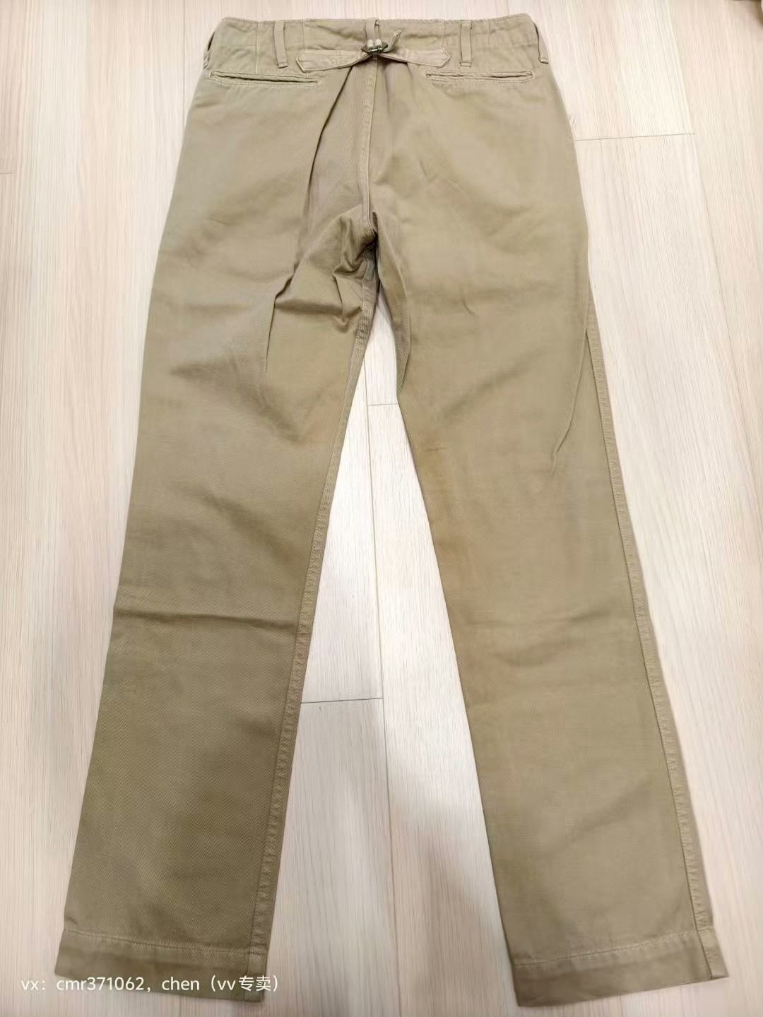 visvim 17aw slim chino — label