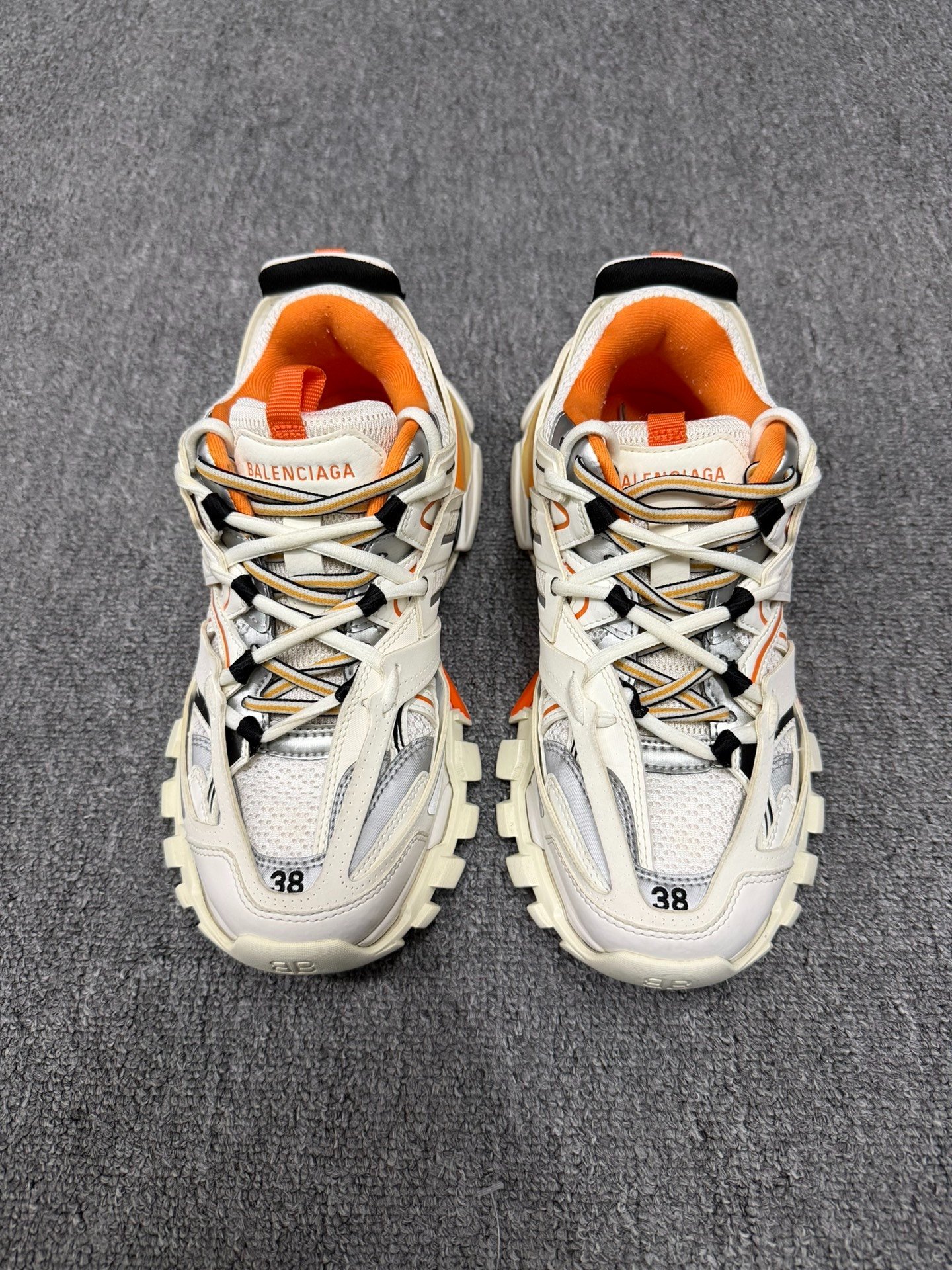 Balenciaga Track White Orange Sneakers — front