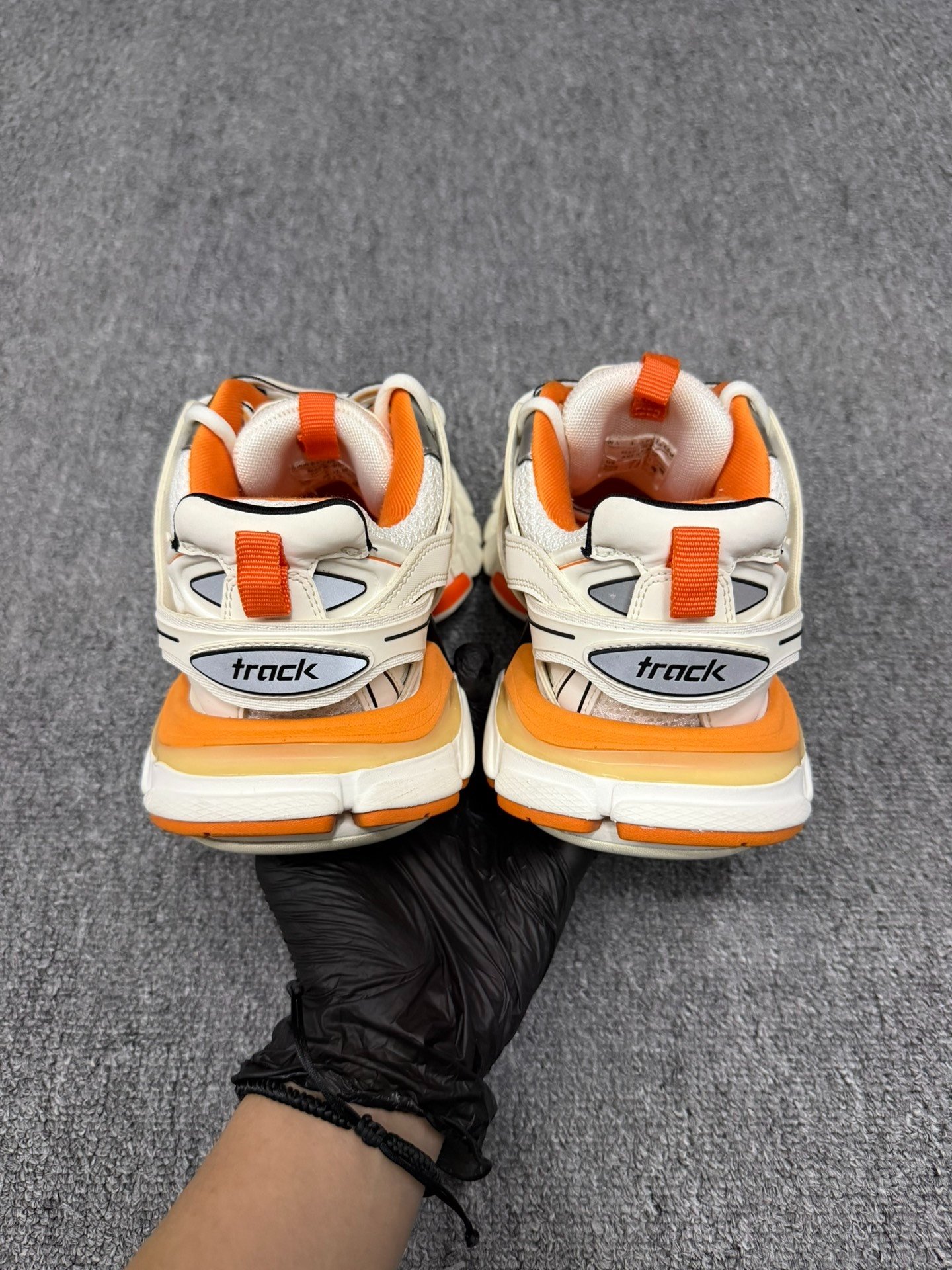 Balenciaga Track White Orange Sneakers — label