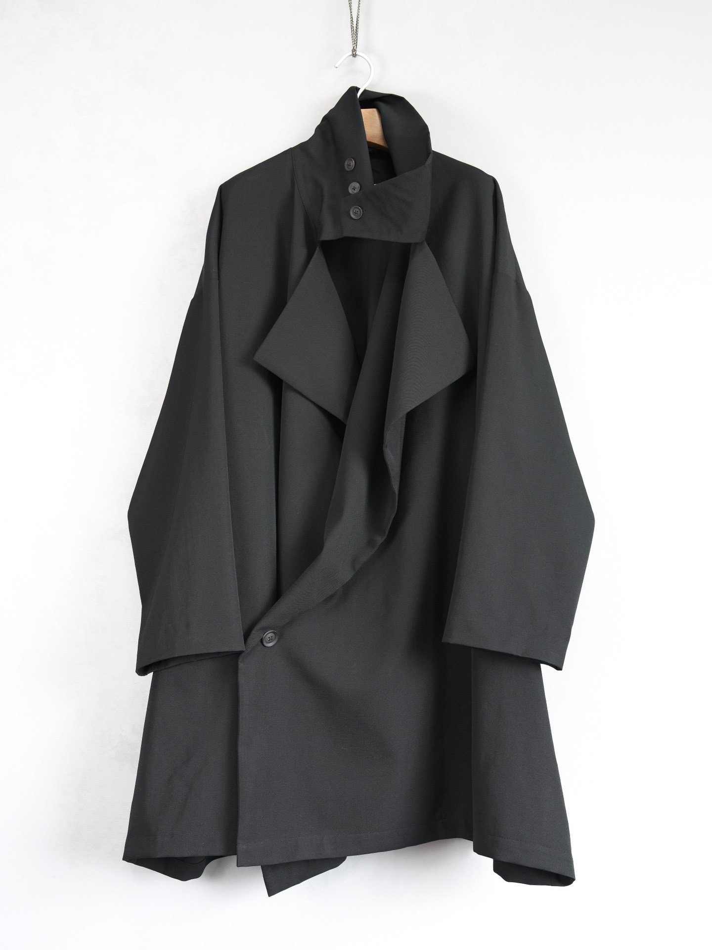 Yohji Yamamoto 21AW Pleated Wool Coat