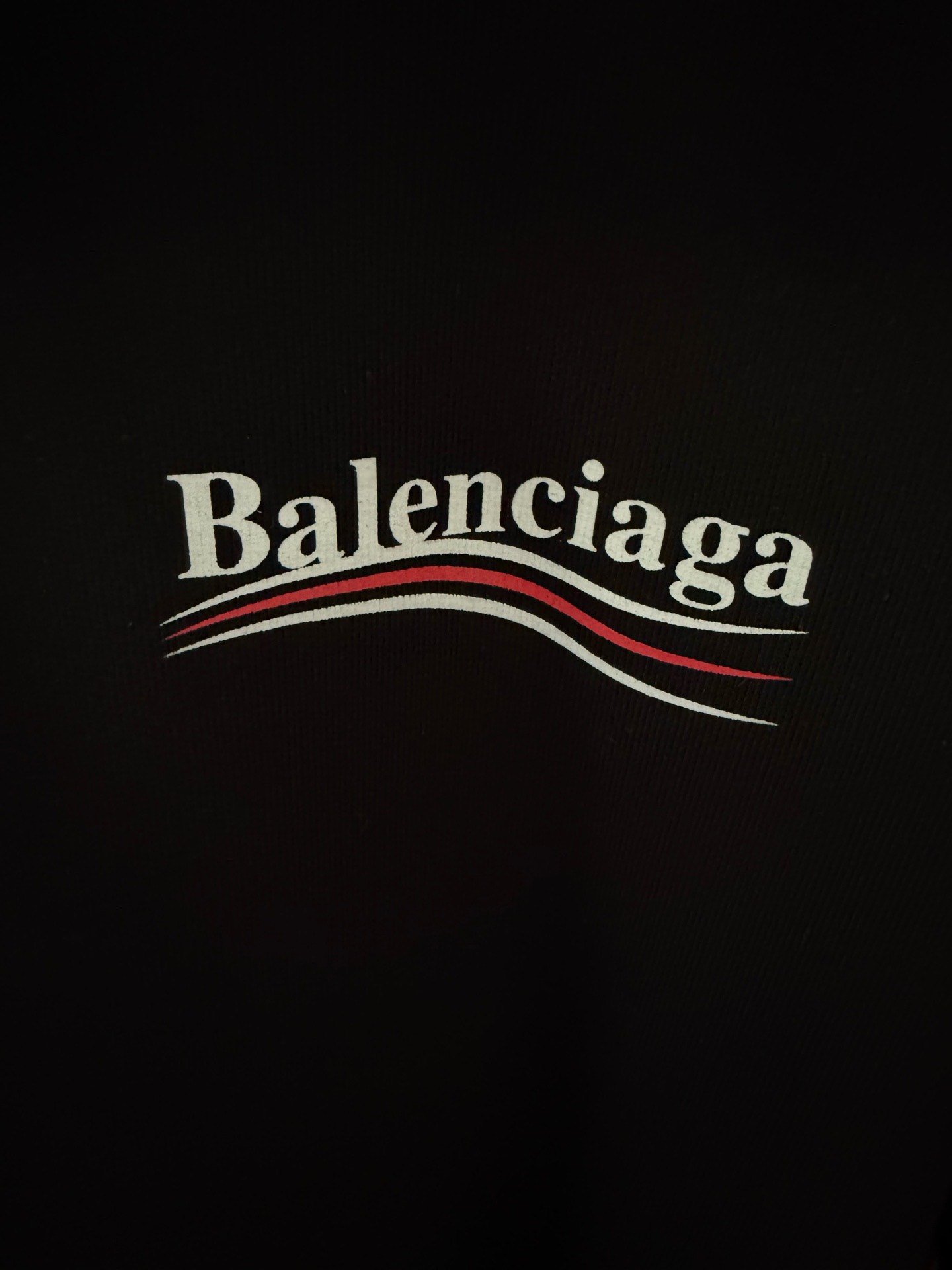 Balenciaga Coke Print Black Hoodie — detail
