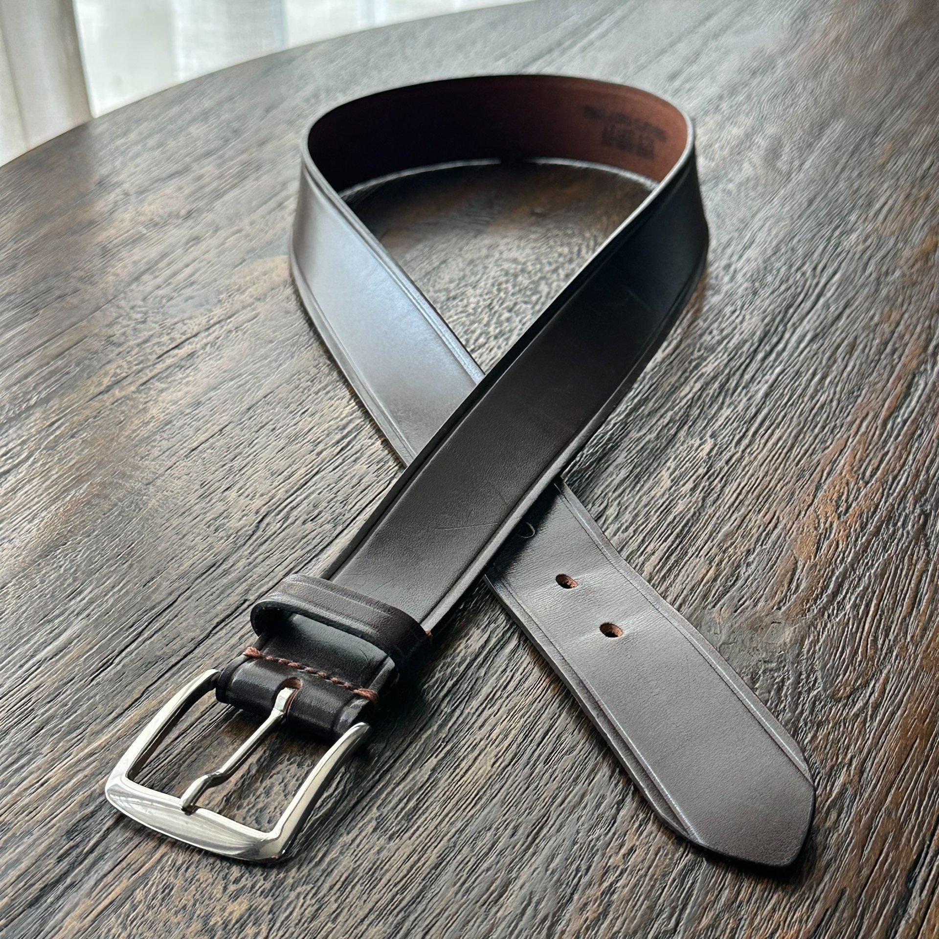 TWC Solid Brass Brown Belt