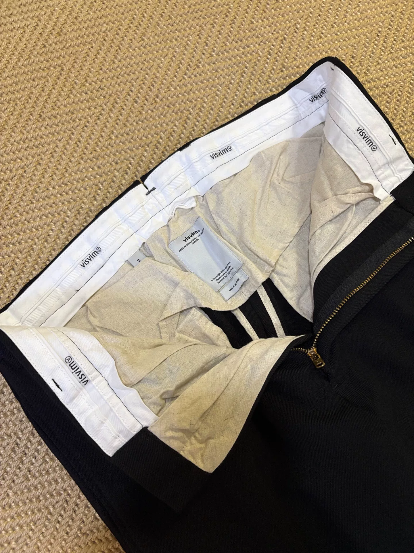 VISVIM High-Water Wool Slacks — back