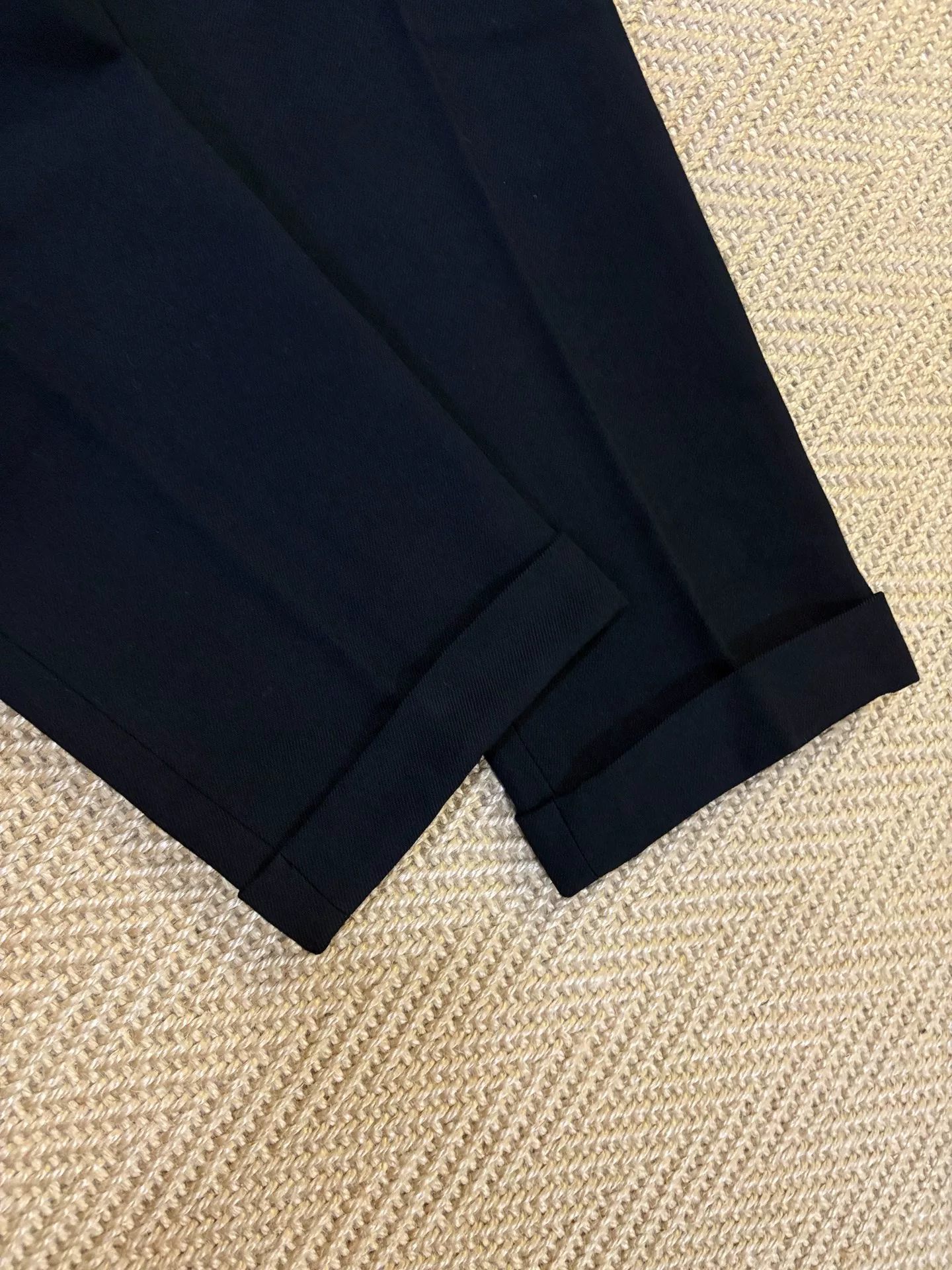 VISVIM High-Water Wool Slacks — label