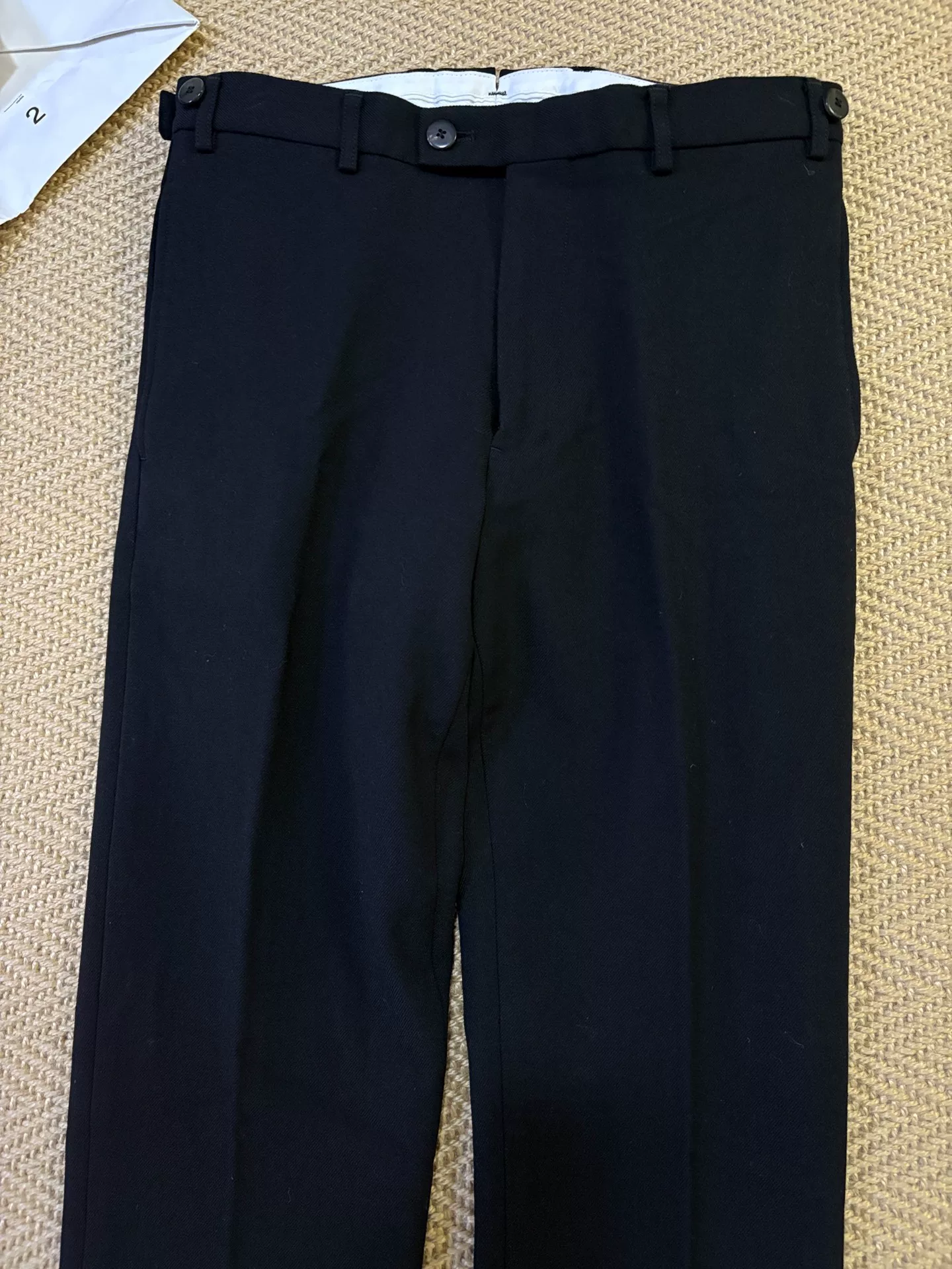 VISVIM High-Water Wool Slacks — detail