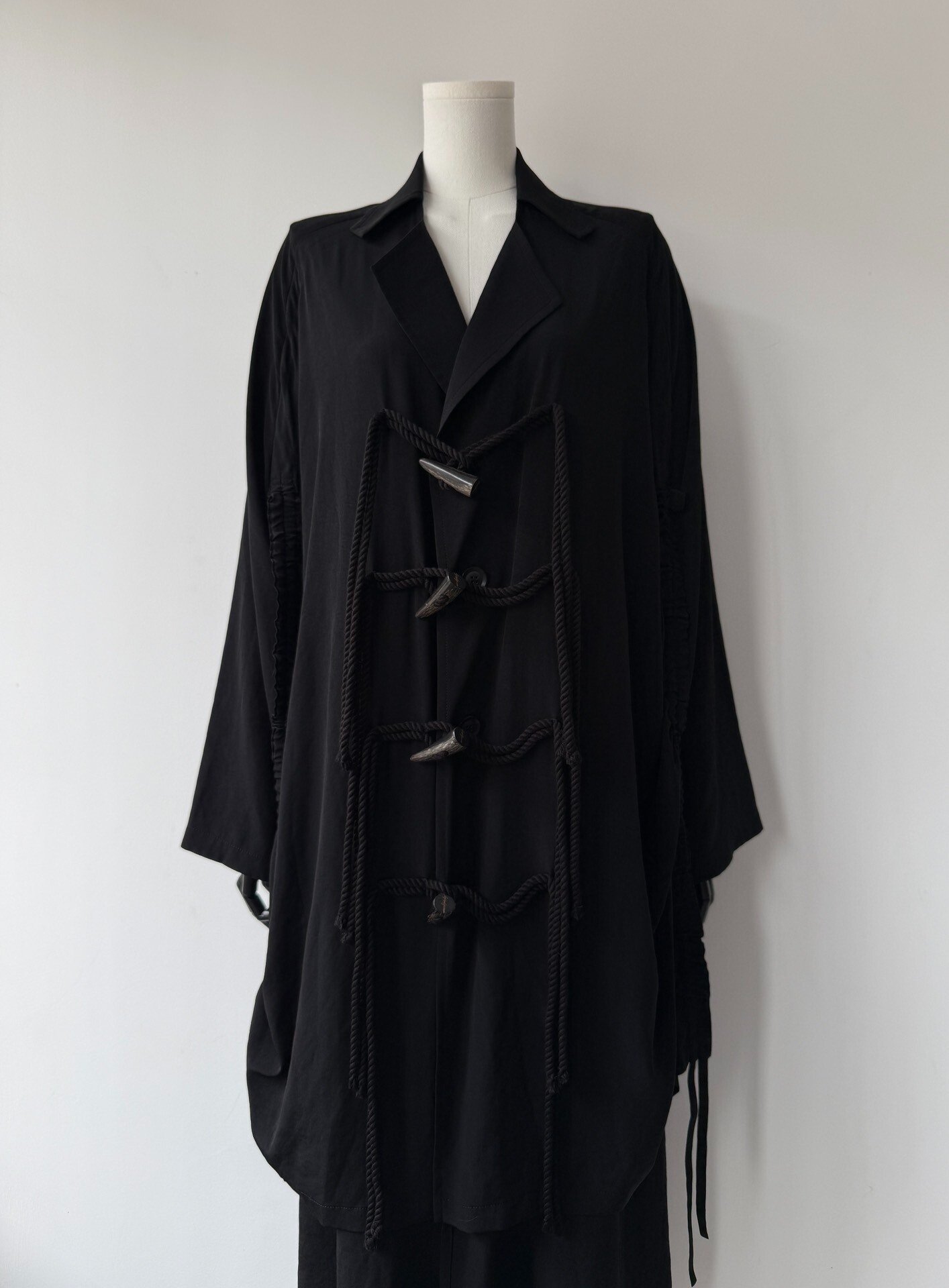 Yohji Yamamoto 20SS Triacetate Long Coat — detail