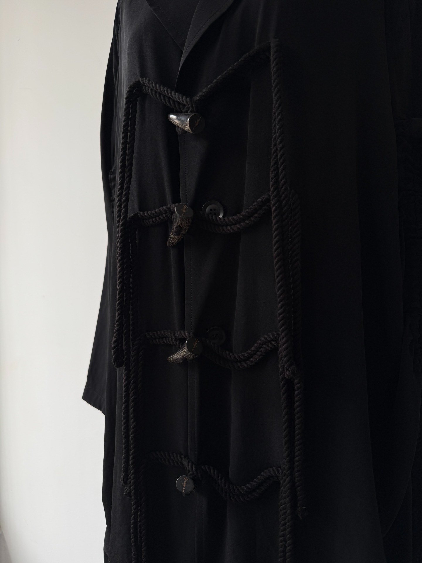 Yohji Yamamoto 20SS Triacetate Long Coat — label