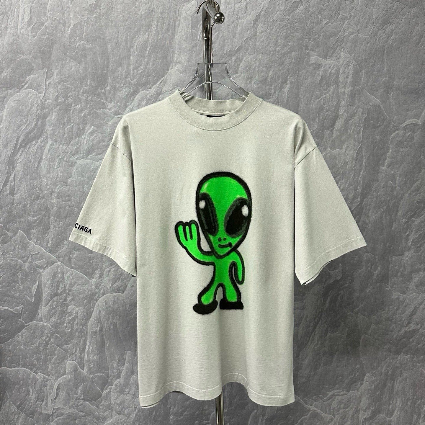Balenciaga Dripley Alien Print Short Sleeve