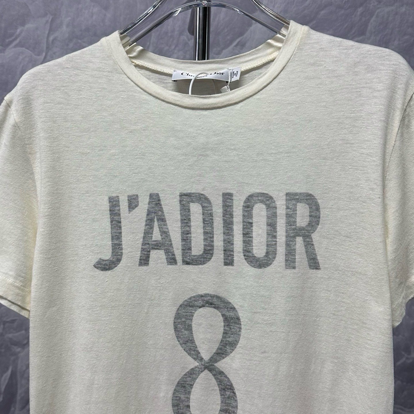 Dior J'ADIOR 8 Cream Short-Sleeve T-Shirt — front