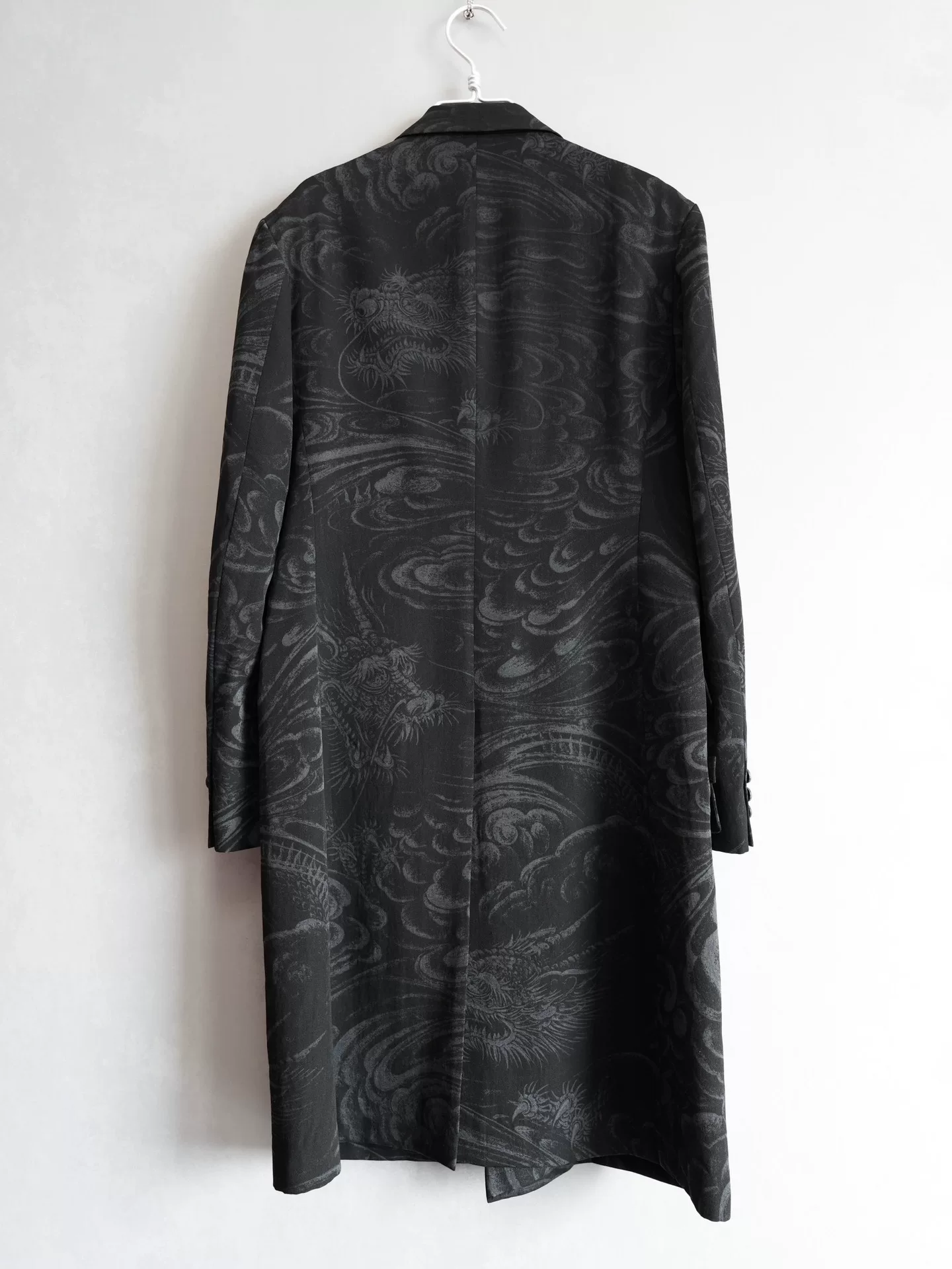 Yohji Yamamoto 22AW Dragon Cloud Print Coat — front