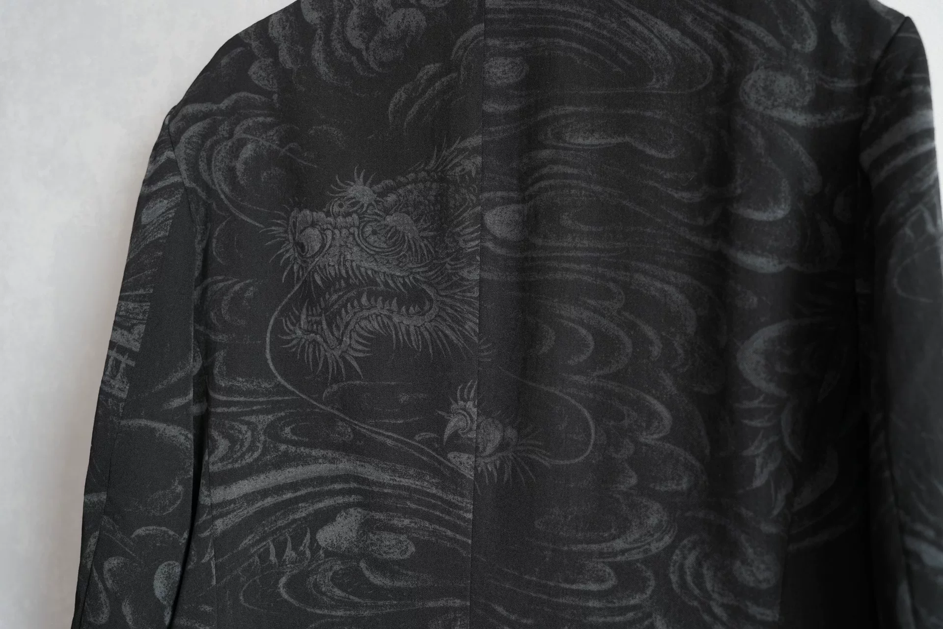 Yohji Yamamoto 22AW Dragon Cloud Print Coat — back