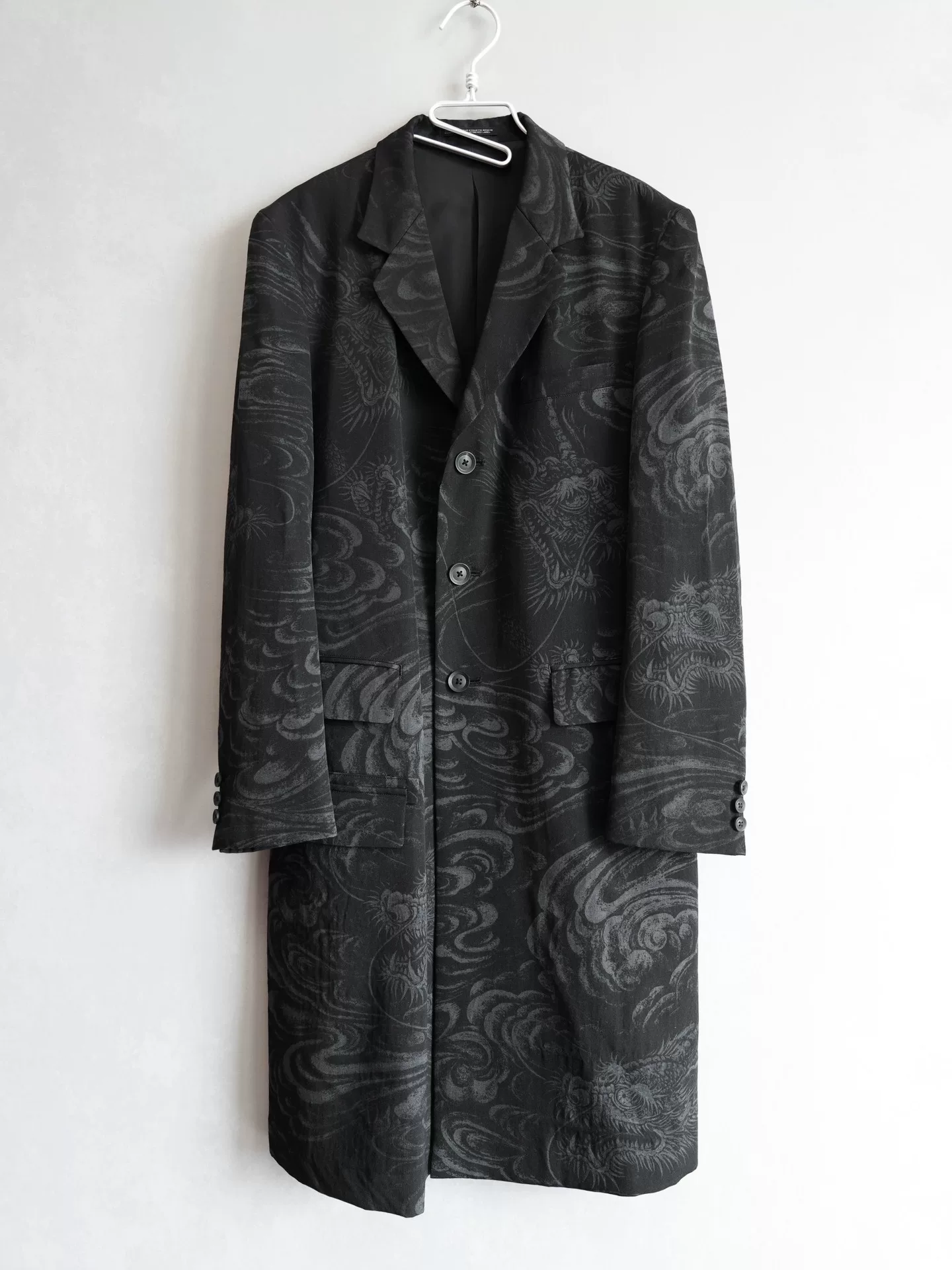Yohji Yamamoto 22AW Dragon Cloud Print Coat
