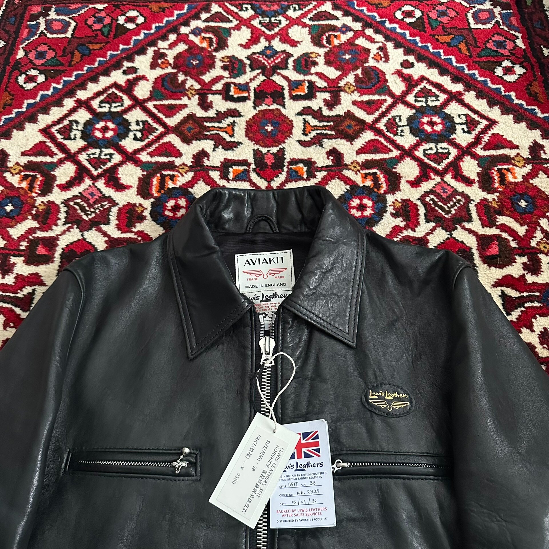 Lewis Leathers 551T Sheepskin Leather Jacket — back