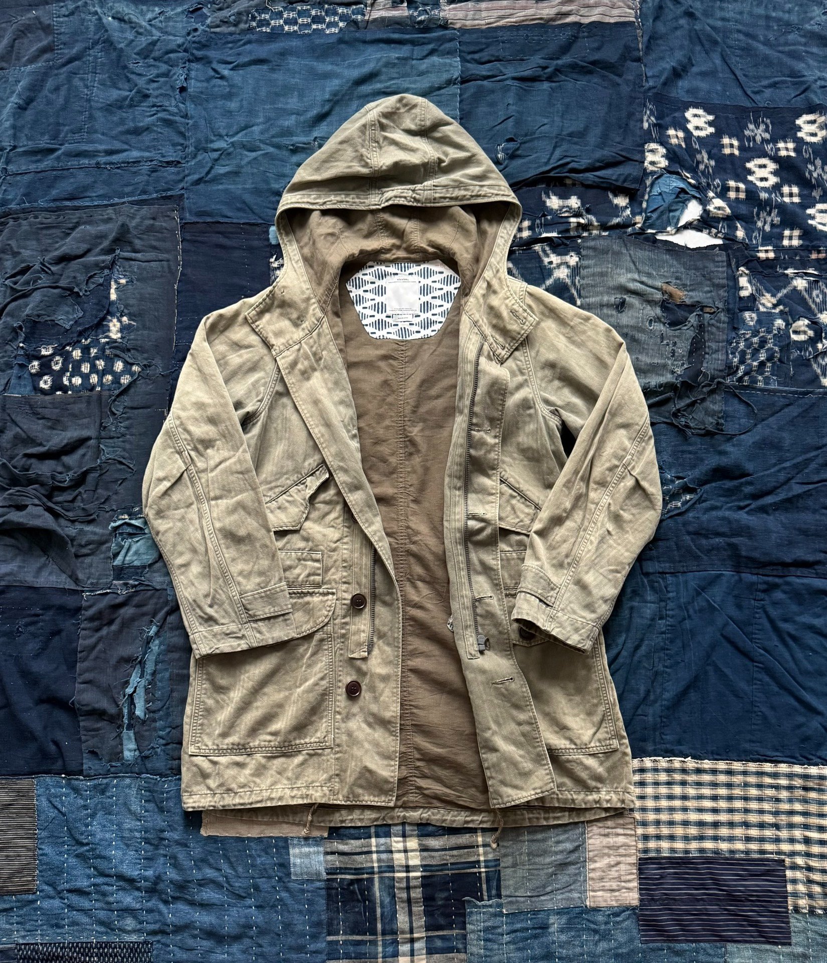 VISVIM 15SS TOWNSEND COAT PRIME HERRINGBONE — front