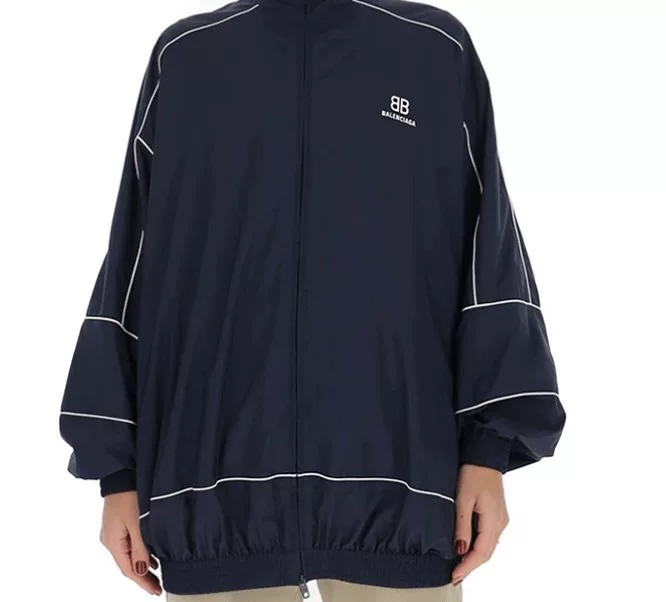 Balenciaga BB Logo Sporty Zip Jacket — front