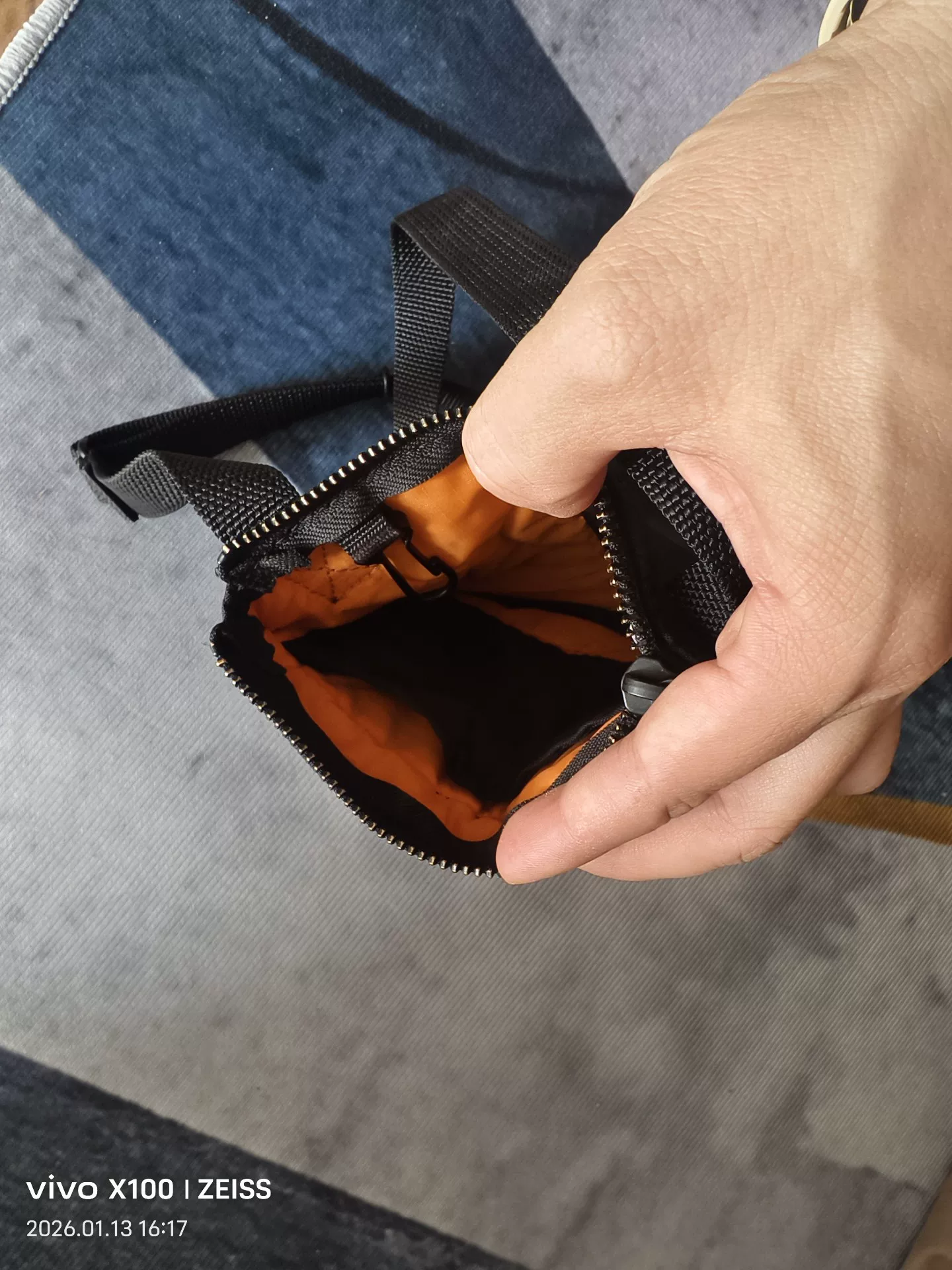 Porter Tokyo Black Crossbody Bag — label