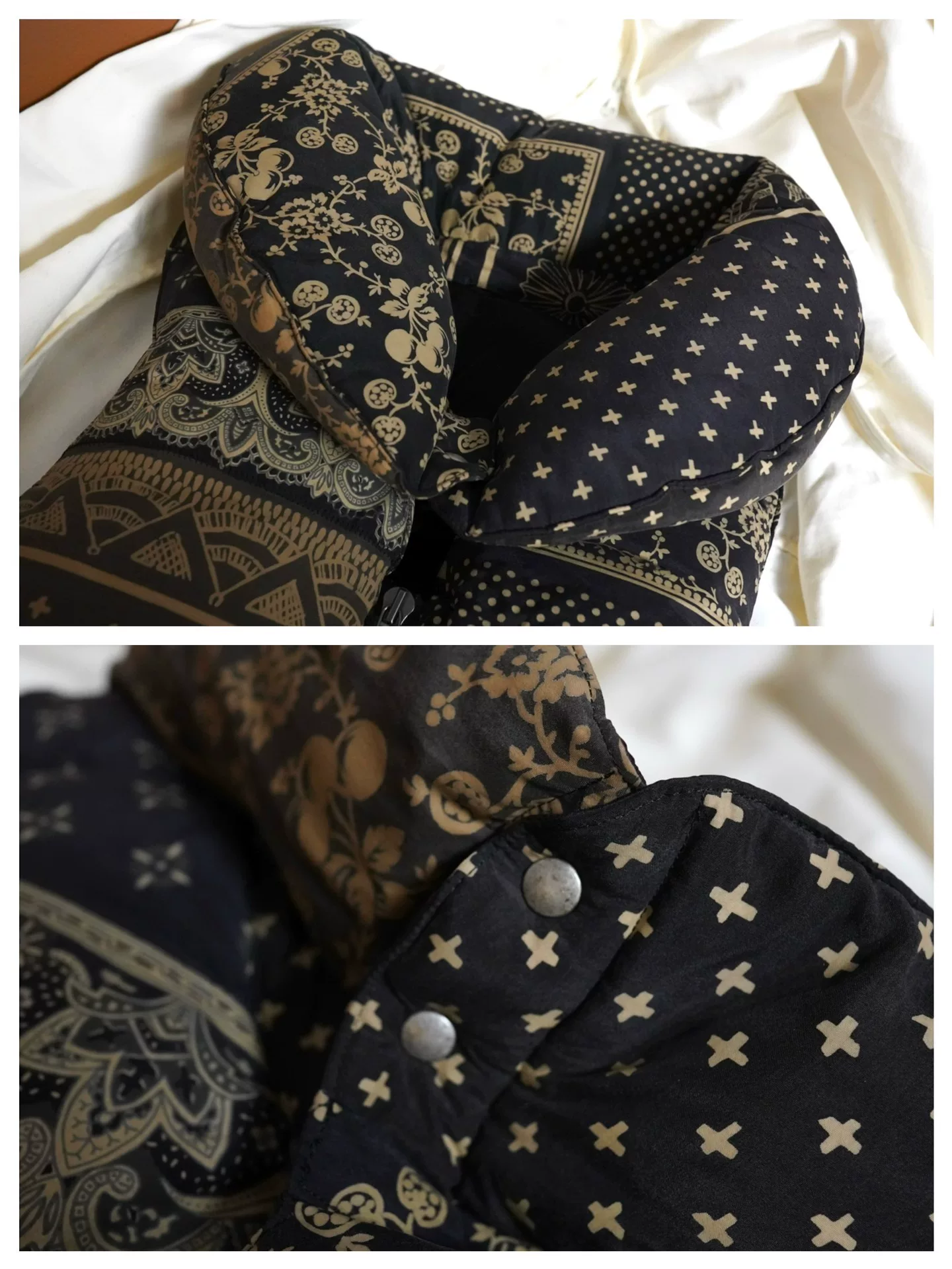 VISVIM P.F.D Down Vest Silk Bandana — front