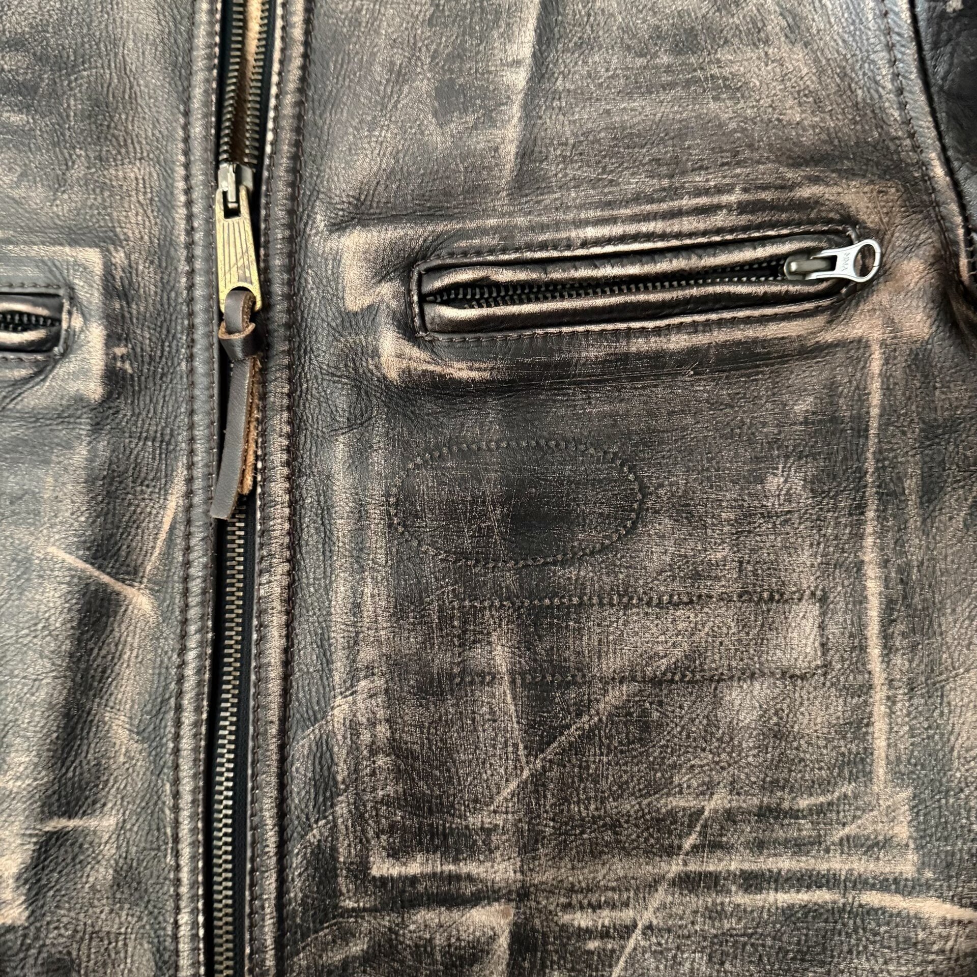 Levi's LVC Distressed Vintage Leather Jacket — back