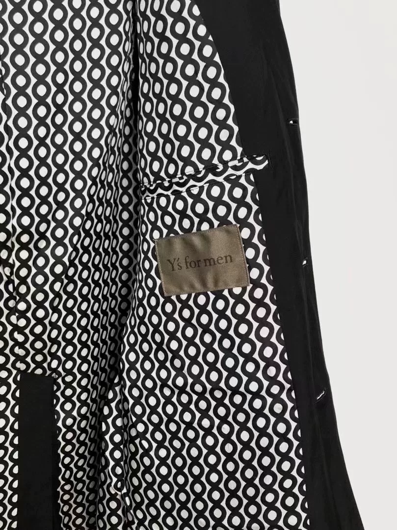 Yohji Yamamoto Y's Silk Pattern Coat — back