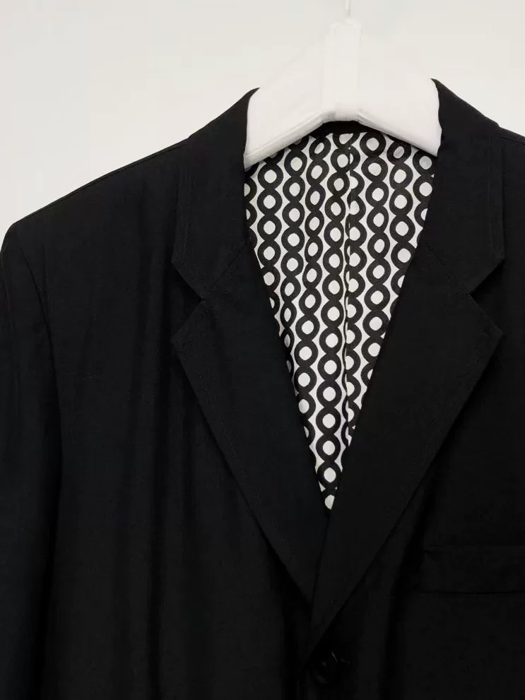 Yohji Yamamoto Y's Silk Pattern Coat — detail