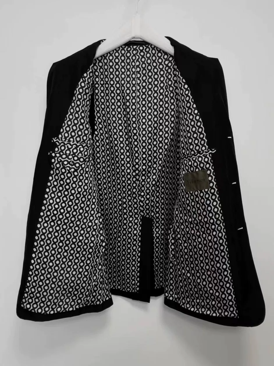 Yohji Yamamoto Y's Silk Pattern Coat — front