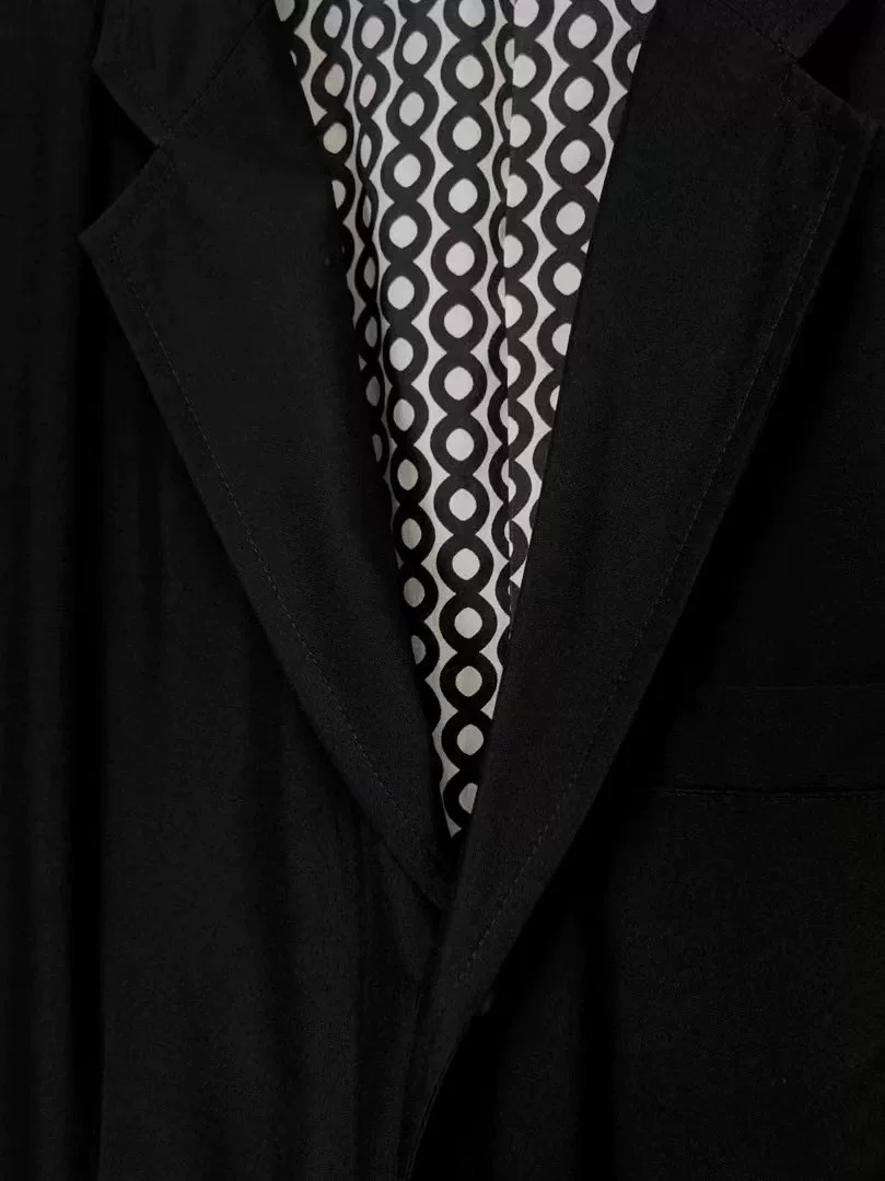 Yohji Yamamoto Y's Silk Pattern Coat — label