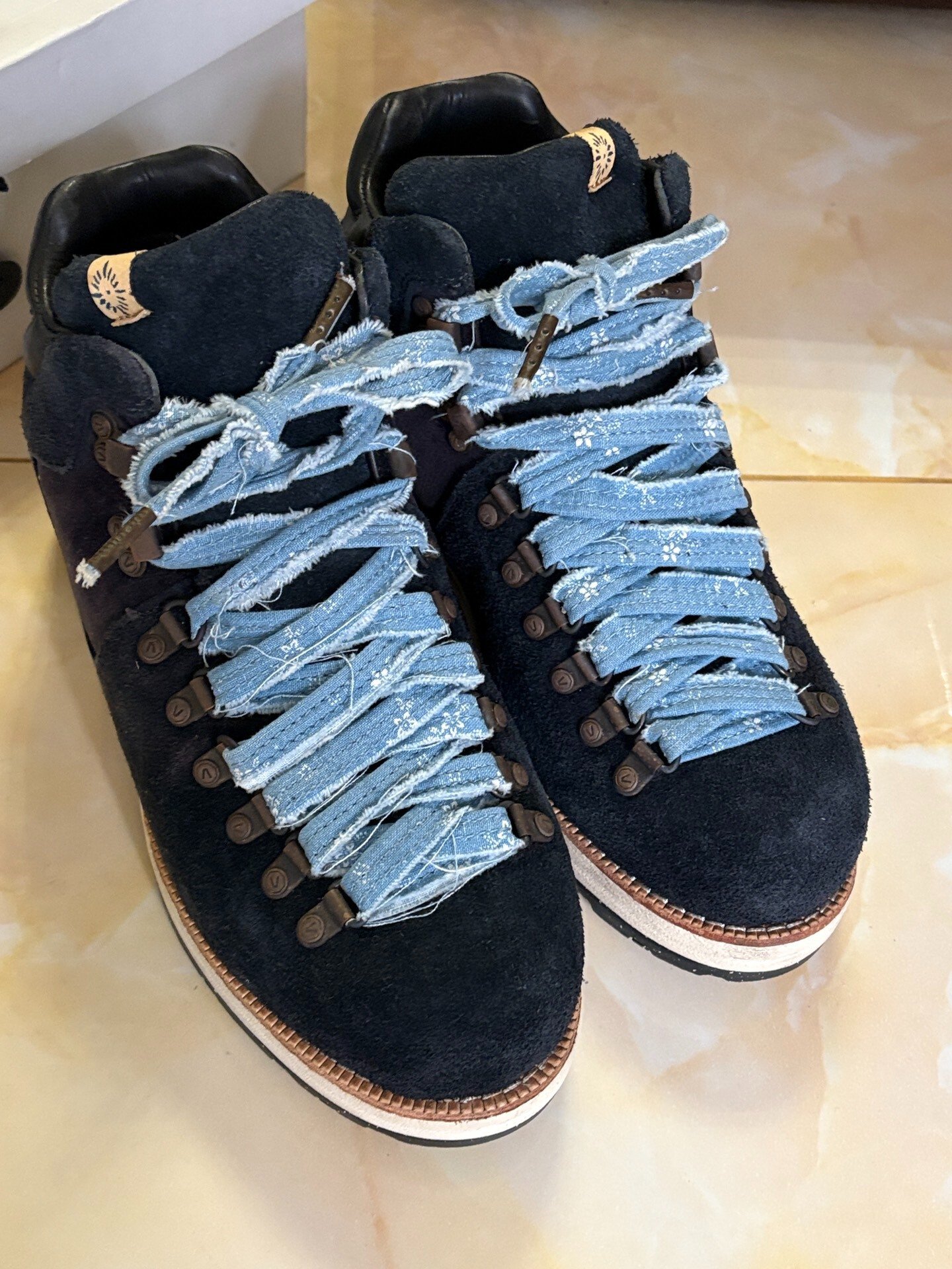 Visvim Serra Pizi Suede Shearling Boots — back