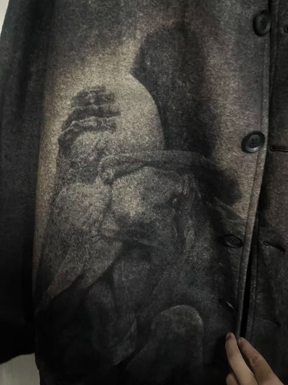 Yohji Yamamoto 22AW Long Coat — detail