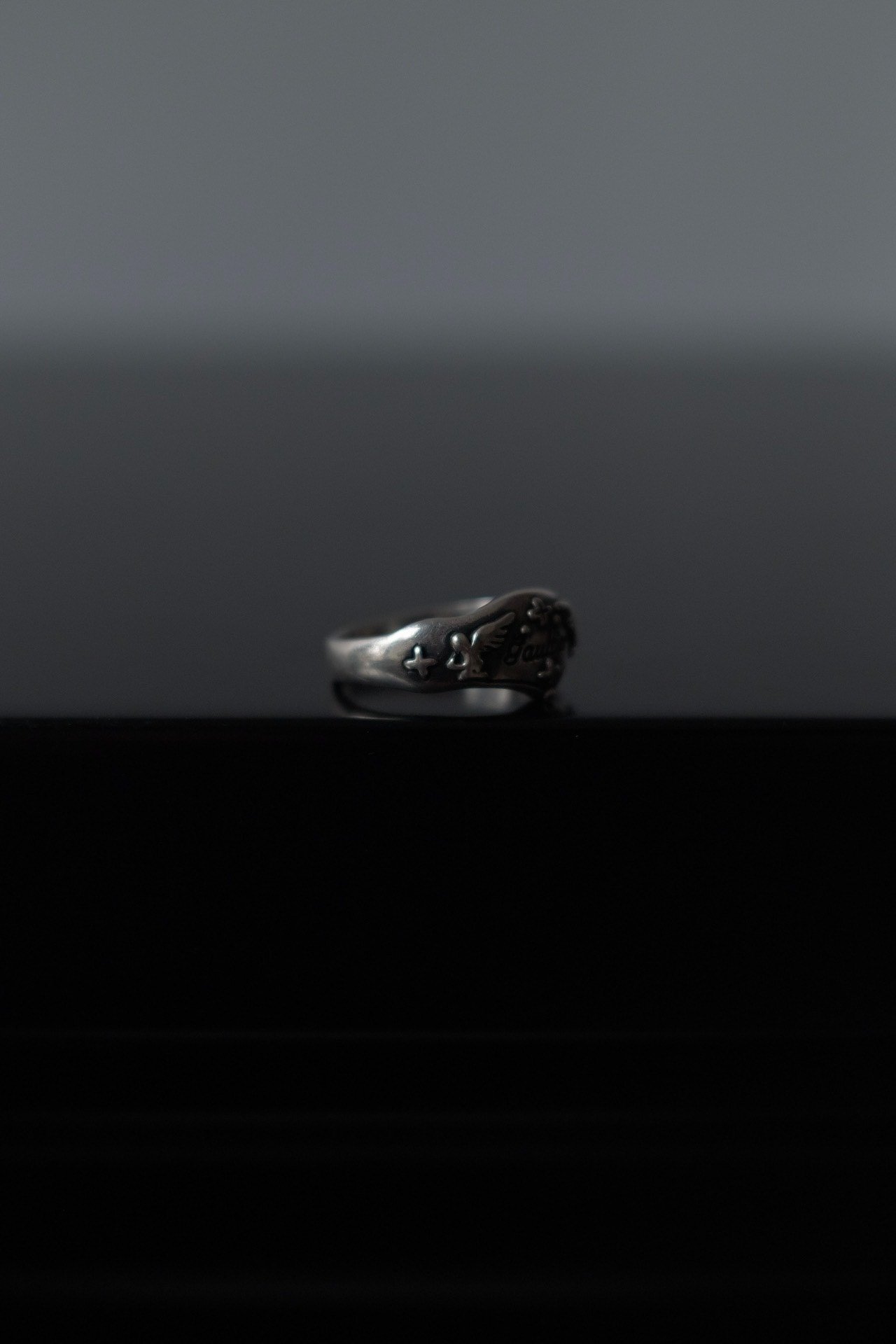 Jean Paul Gaultier Silver Cross Ring — detail