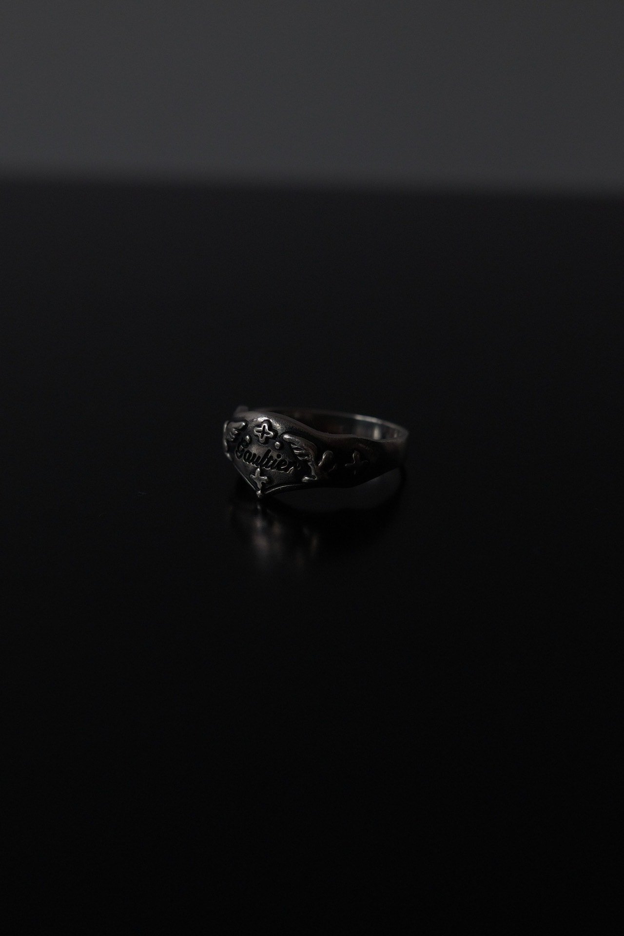 Jean Paul Gaultier Silver Cross Ring — back