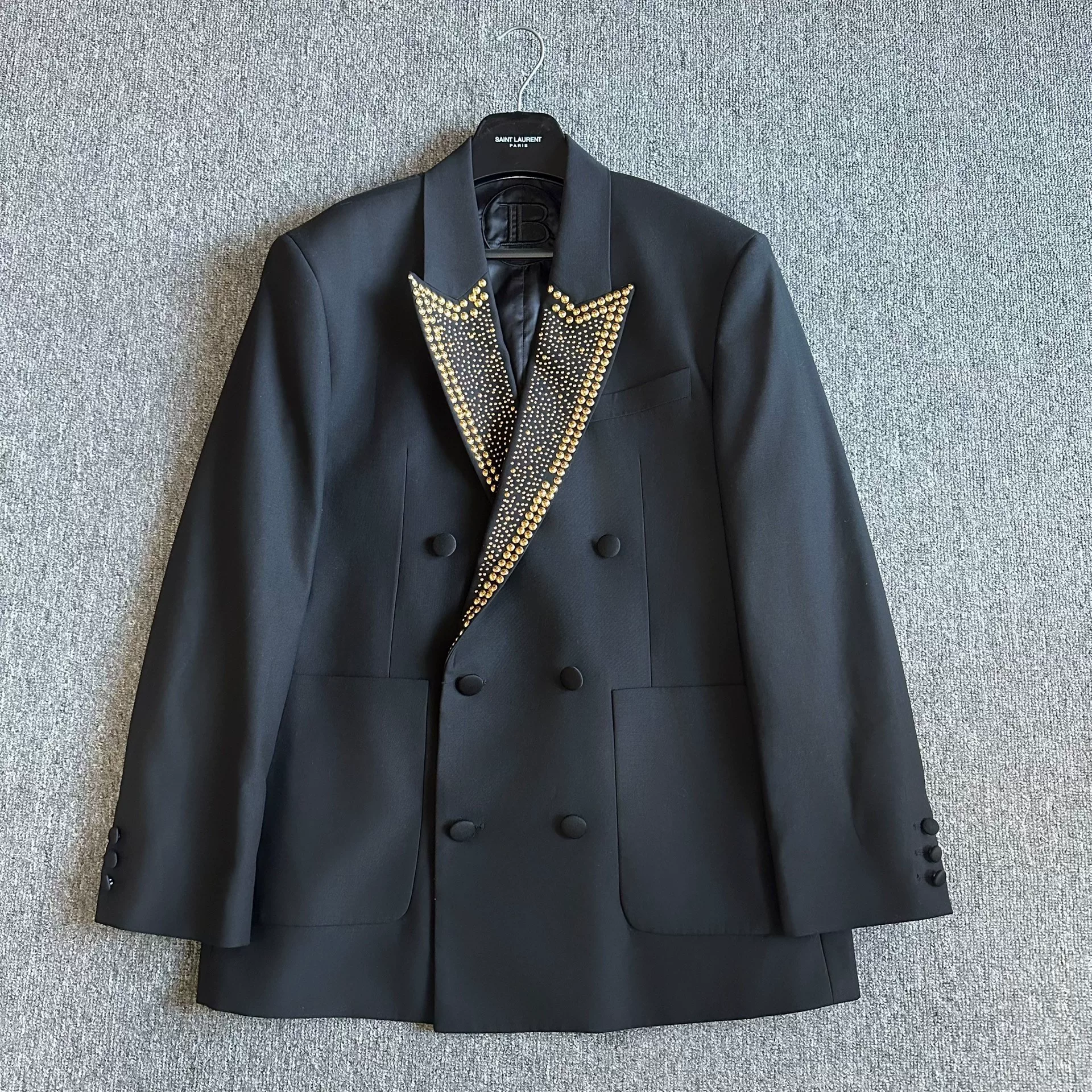 Balmain Gold Rivet Sword Collar Jacket