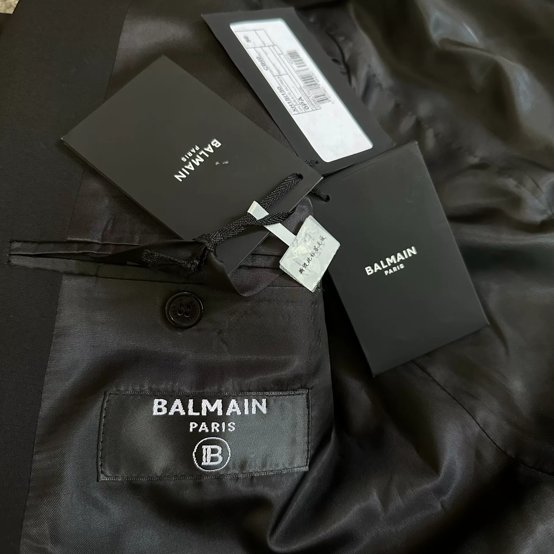 Balmain Gold Rivet Sword Collar Jacket — back